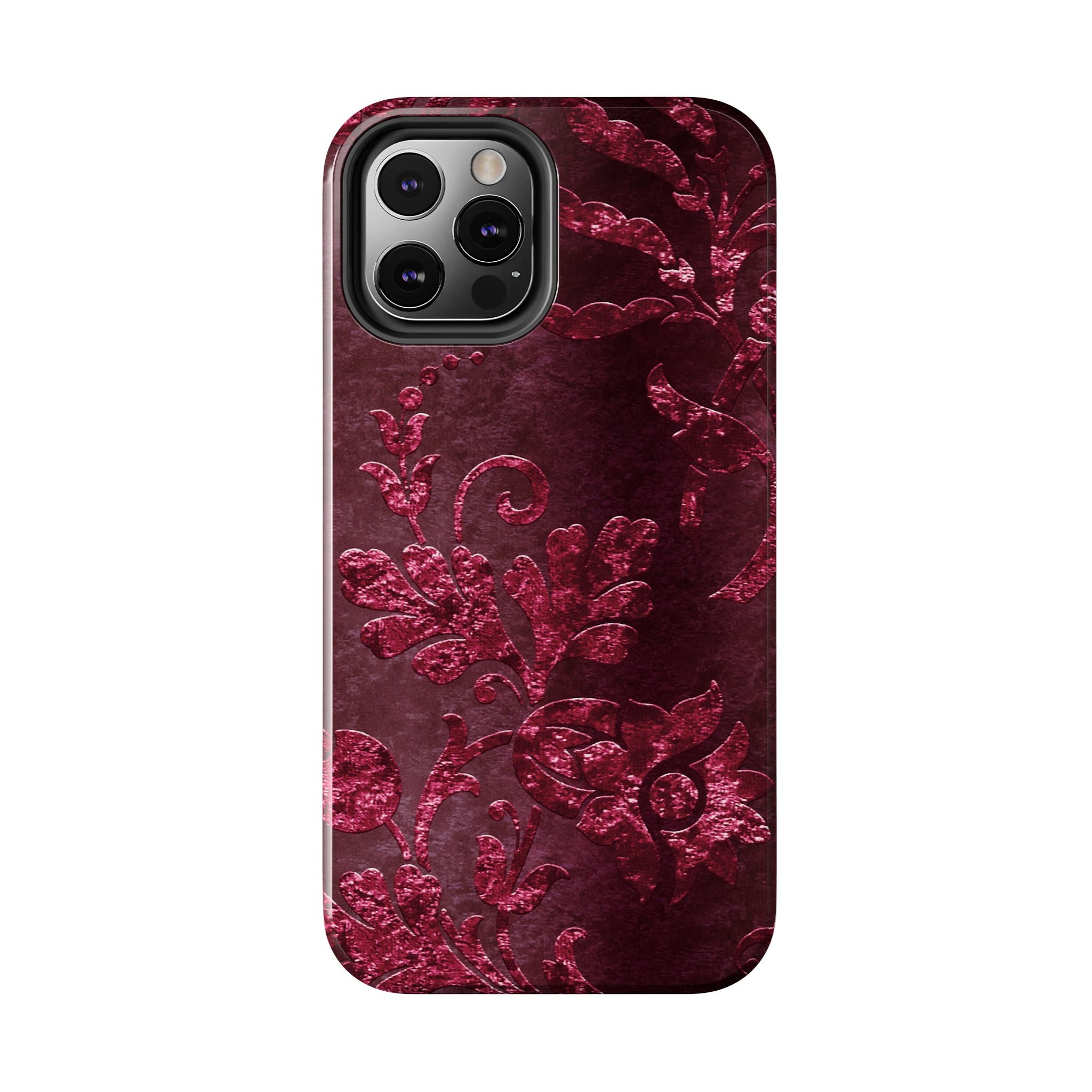 embossed-burgundy-velvet-tough-iphone-case-protective-iphone-cover-heavy-duty-iphone-case-rugged-phone-case-durable-smartphon