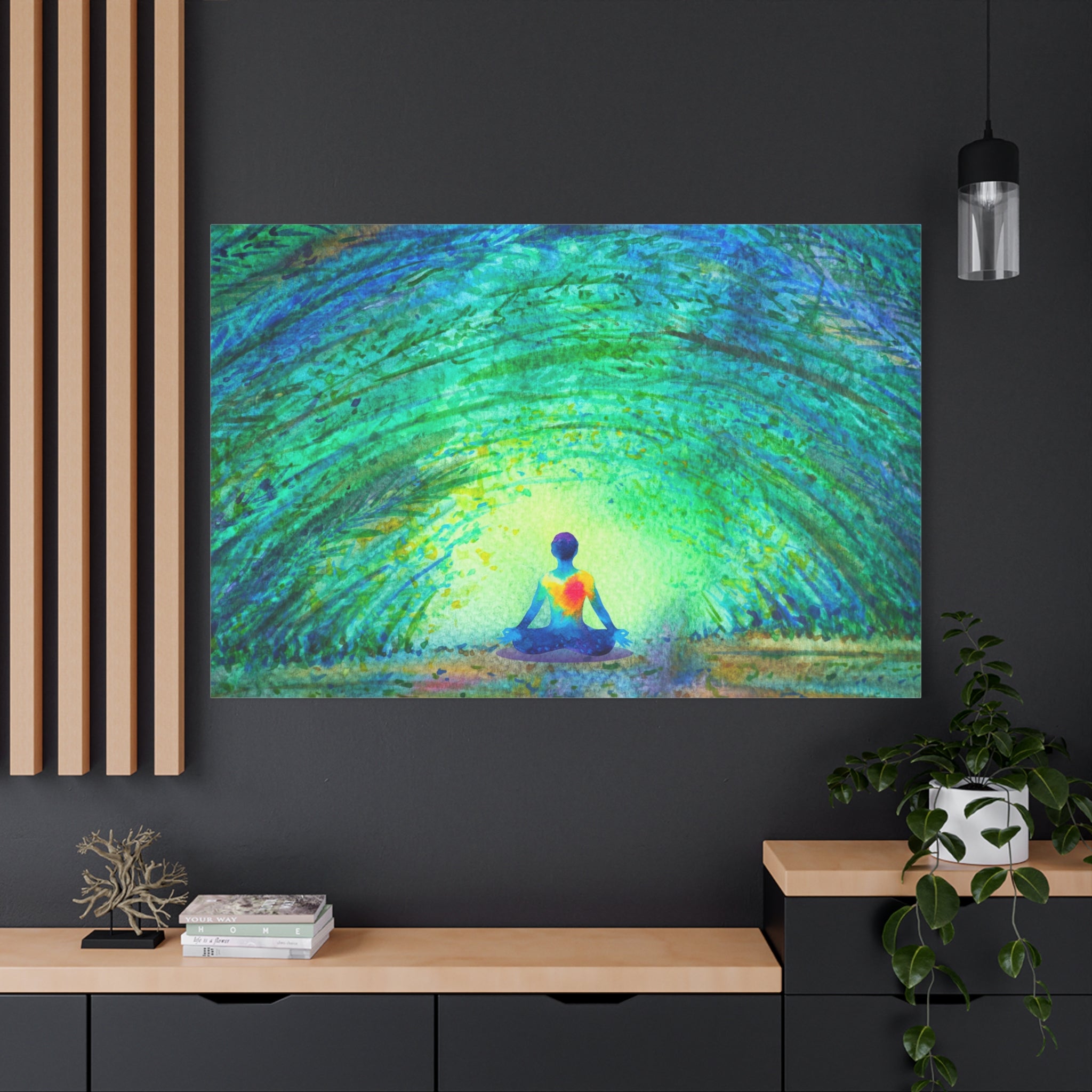 canvas-wall-art-yoga-nature-peace-home-decor-meditation-gift-mindfulness-painting-zen-retreat-print-living-room-decor