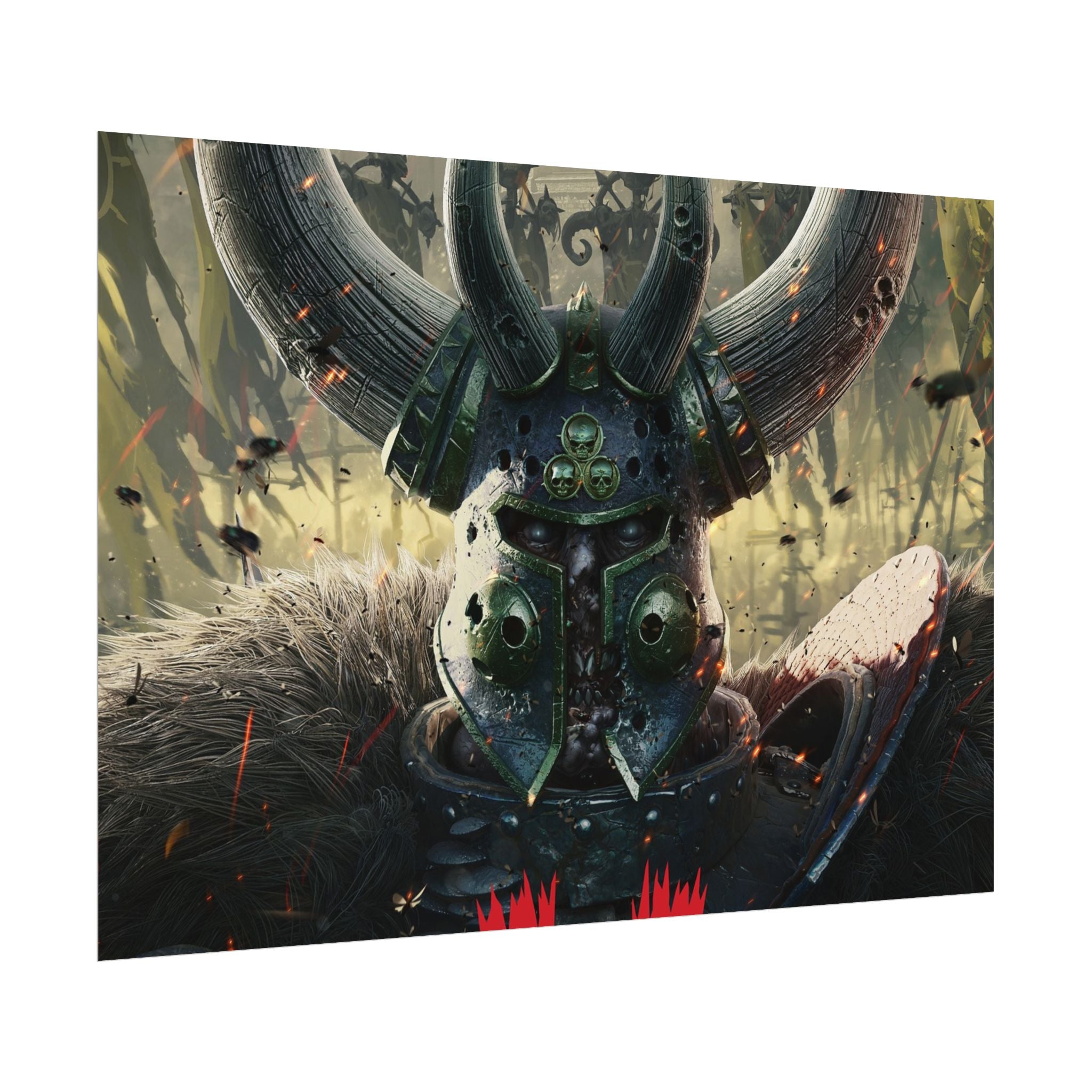 Warhammer Vermintide 2 Chaos Warlord Poster Print — Rolled Wall Art for Gamers & Collectors, Space Marine Wall Art, Gaming Room Decor
