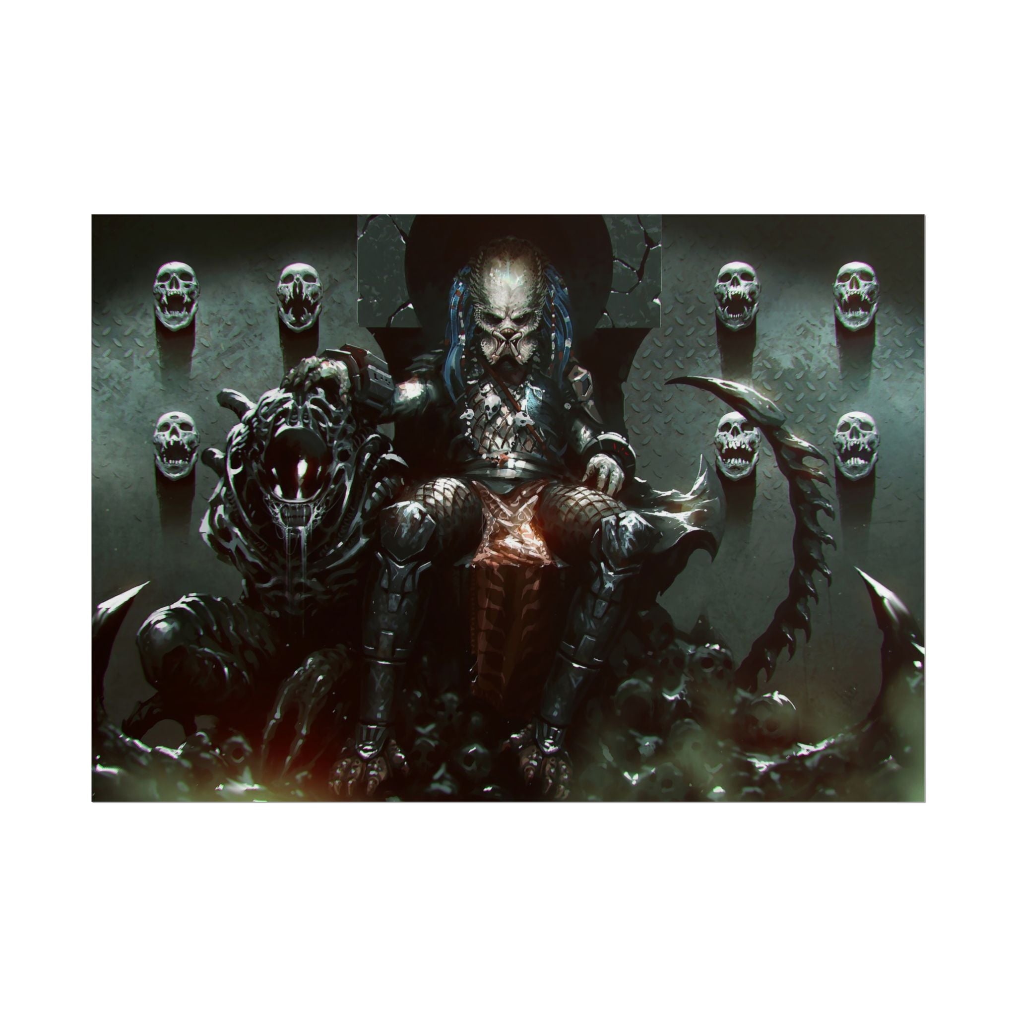 predator-alien-poster-art-xenomorph-movie-poster-print-alien-wall-art-sci-fi-home-decor-geek-wall-decor