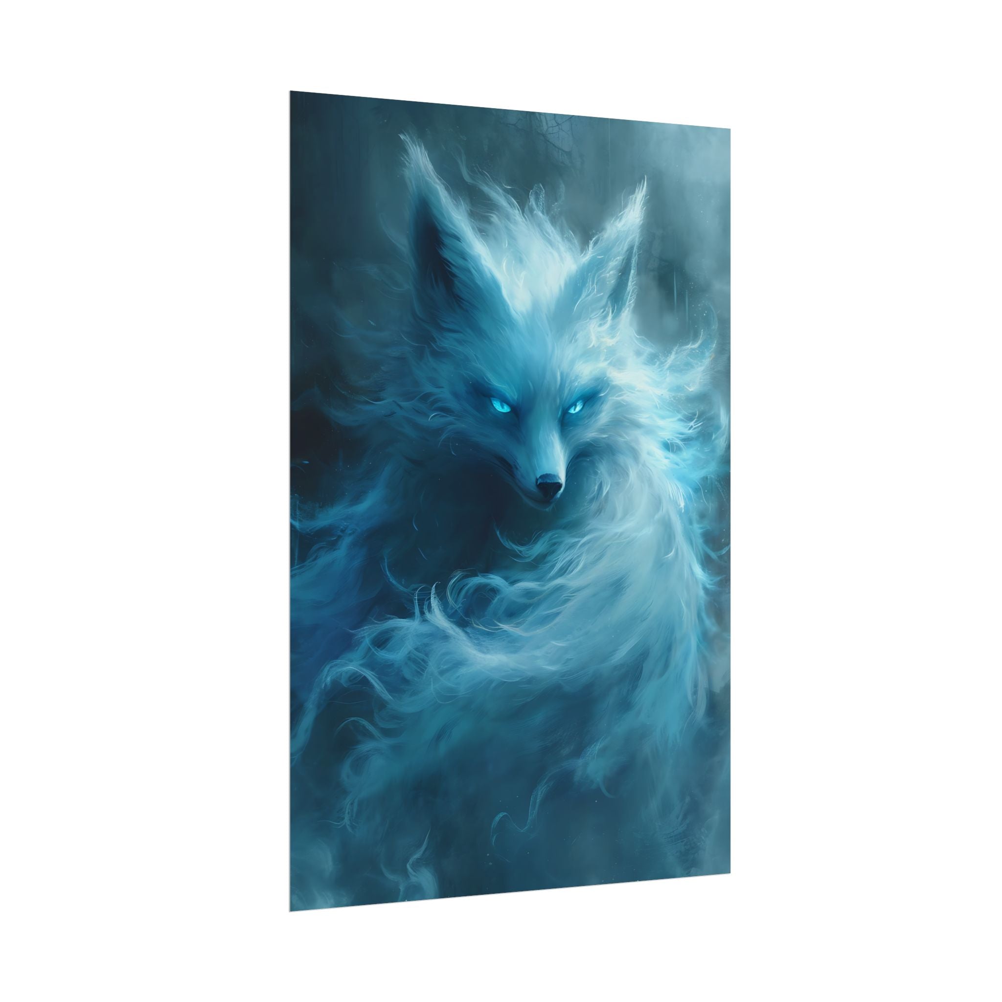 arctic-white-snow-fox-poster-print-fantasy-decor-wildlife-wall-art-home-decor-animal-lover-gift-anime-fantasy-gift