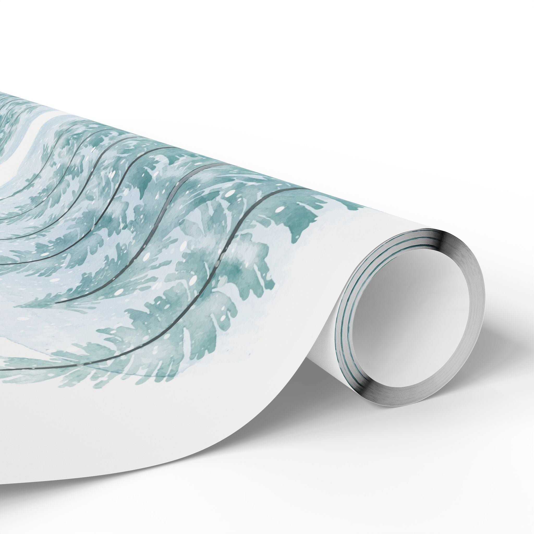 forest-pine-wrapping-paper-winter-holiday-gift-wrap-green-christmas-paper-festive-xmas-present-packaging-nature-theme-eco-fri