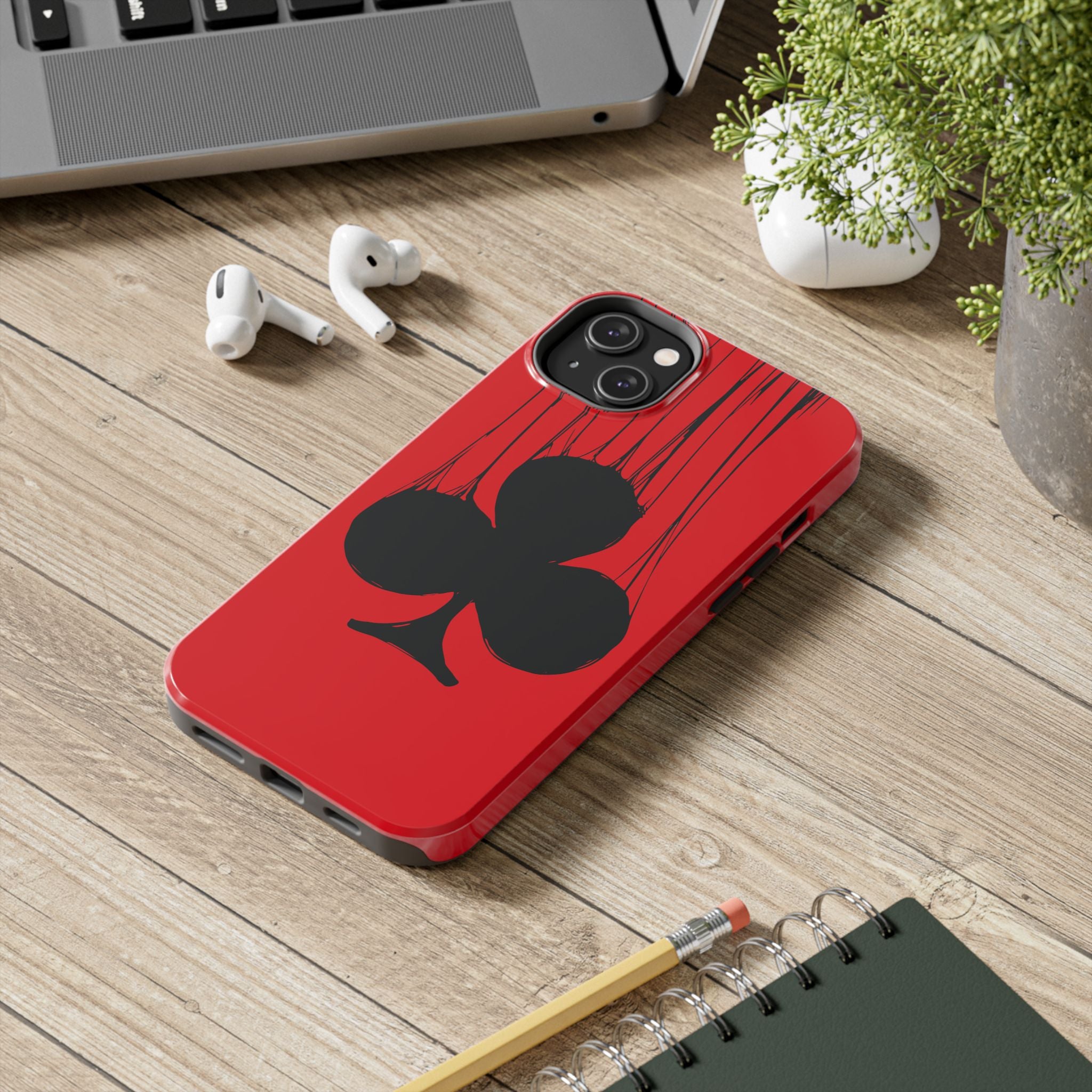 clubs-playing-cards-iphone-tough-case-protective-iphone-cover-card-game-lover-gift-gambling-theme-iphone-case-durable-card-su
