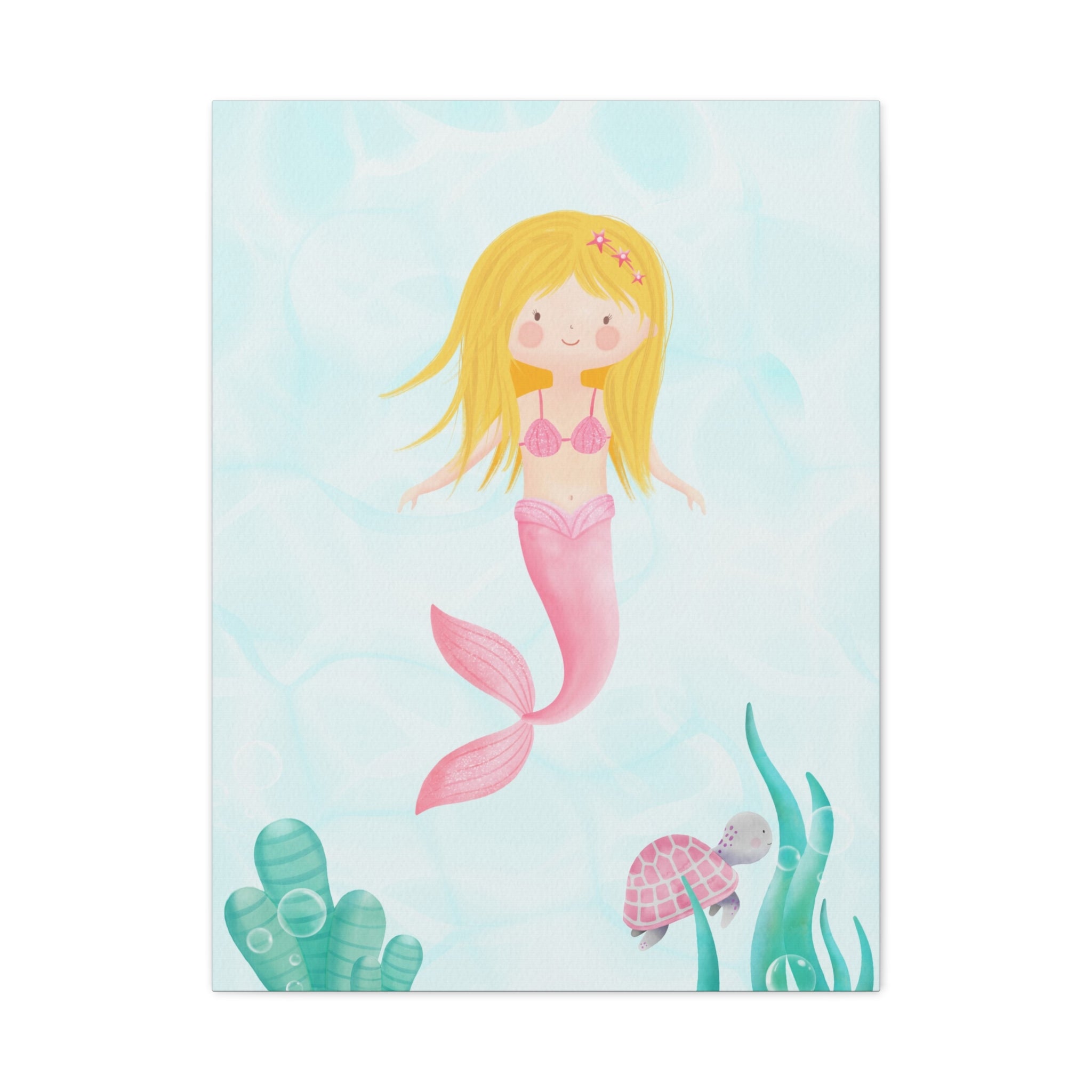 canvas-wall-art-cute-pink-mermaid-nursery-decor-pink-mermaid-print-nursery-art-cute-pink-mermaid-decoration-baby-nursery-merm