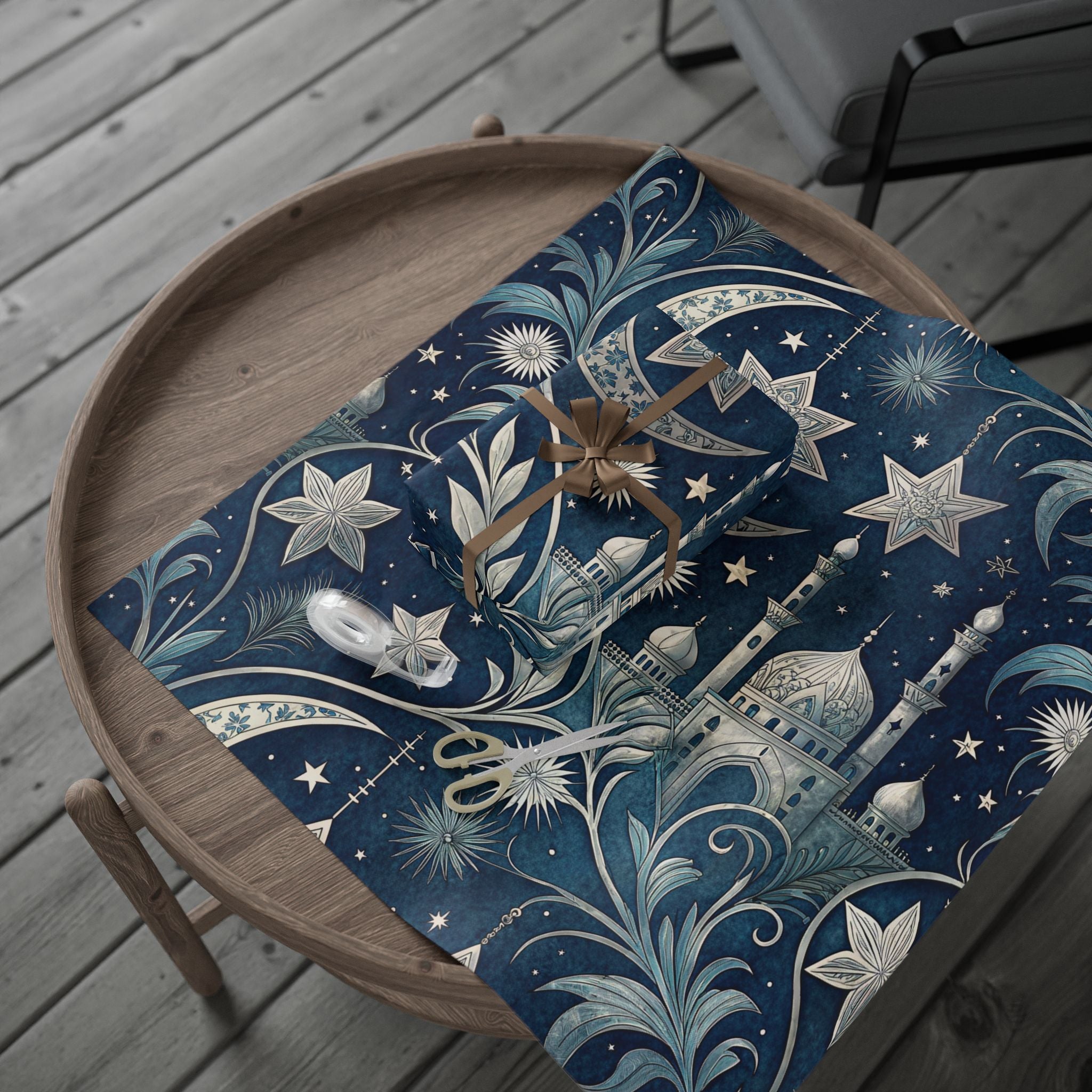 ramadan-night-wrapping-papers-islamic-celestial-gift-wrap-mosque-silhouette-eid-holiday-supplies-festive-present-packaging-re