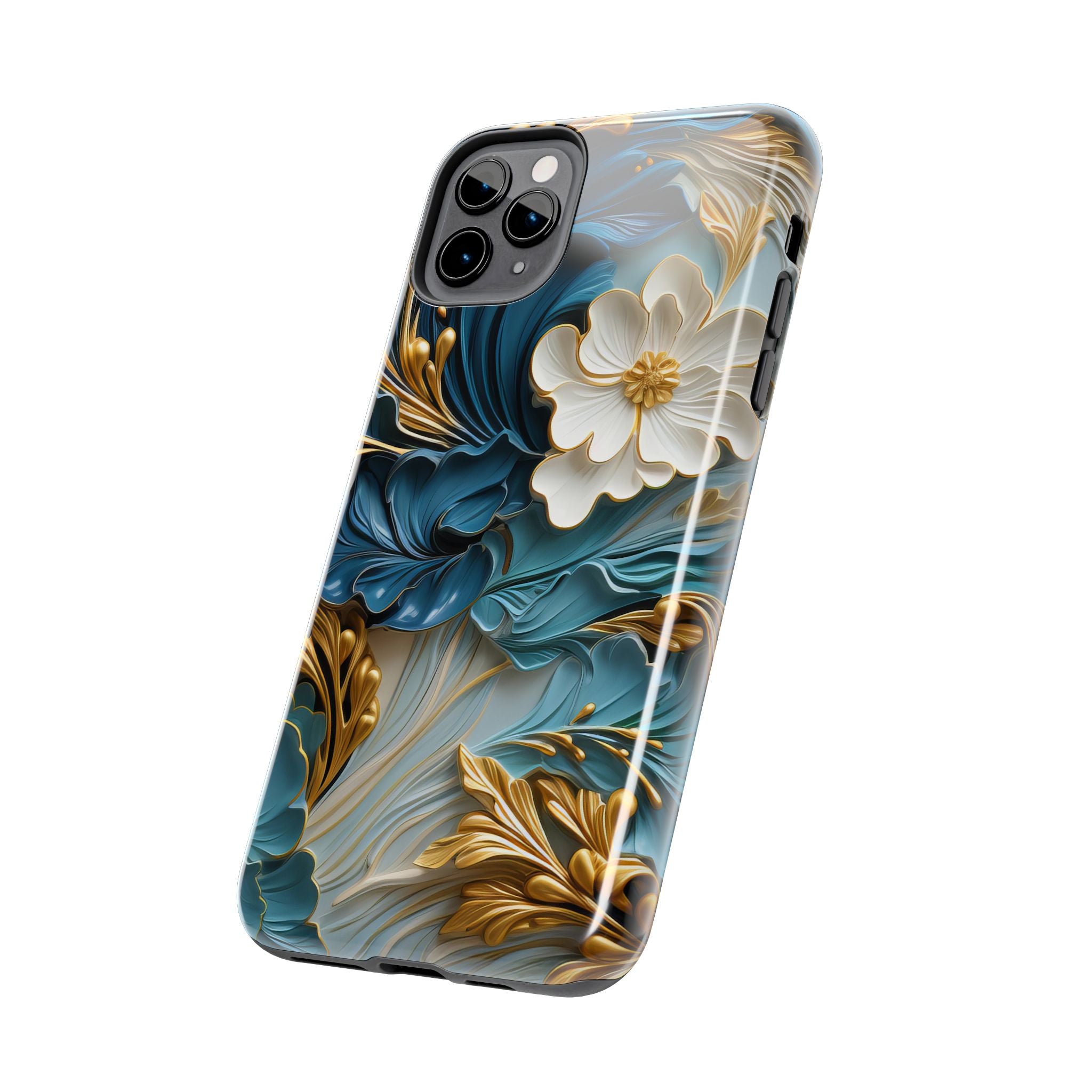 textured-art-nouveau-floral-tough-phone-case-cottagecore-iphone-case-unique-floral-phone-cover-vintage-style-iphone-case-prot