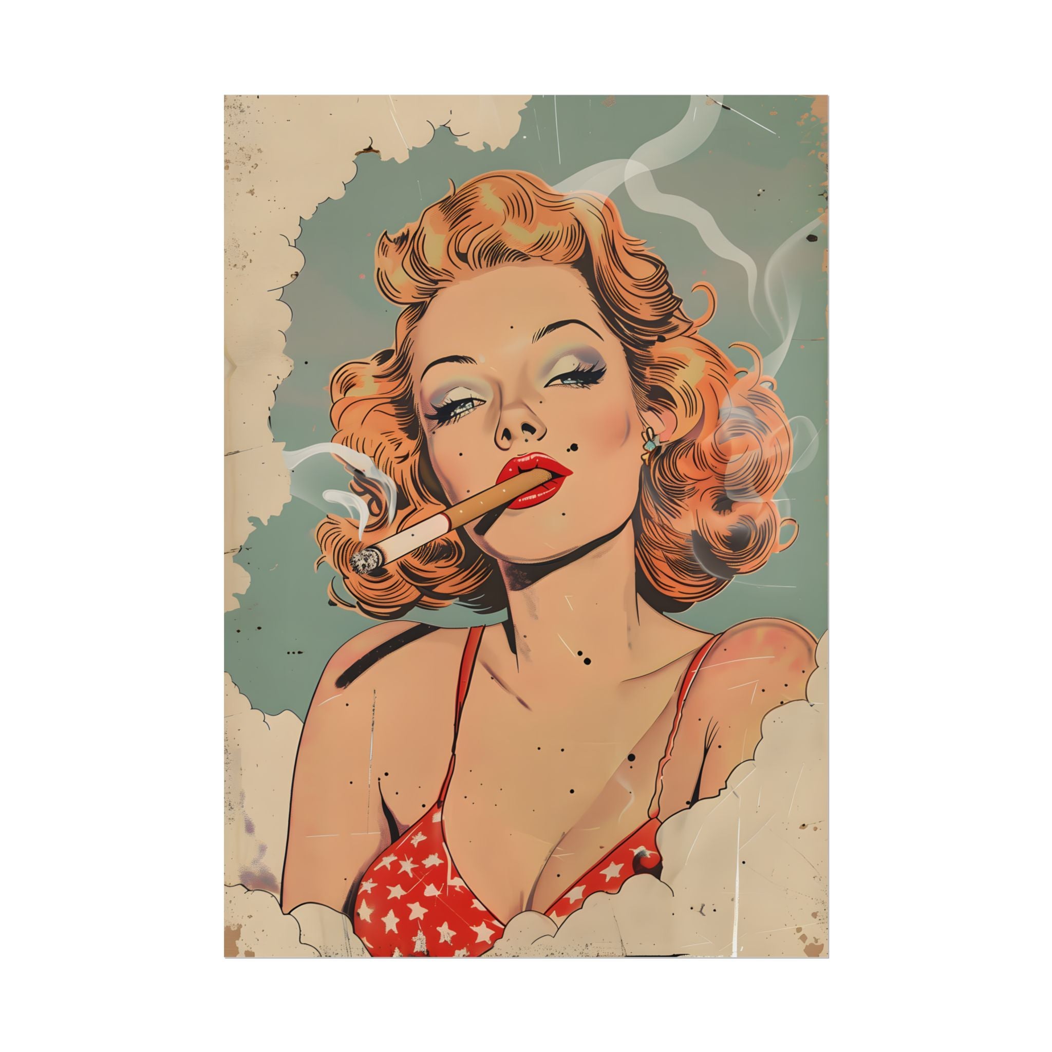 vintage-pin-up-girl-poster-print-girl-smoking-cigarette-wall-art-retro-pinup-poster-pin-up-illustration-home-decor-wall-hangi