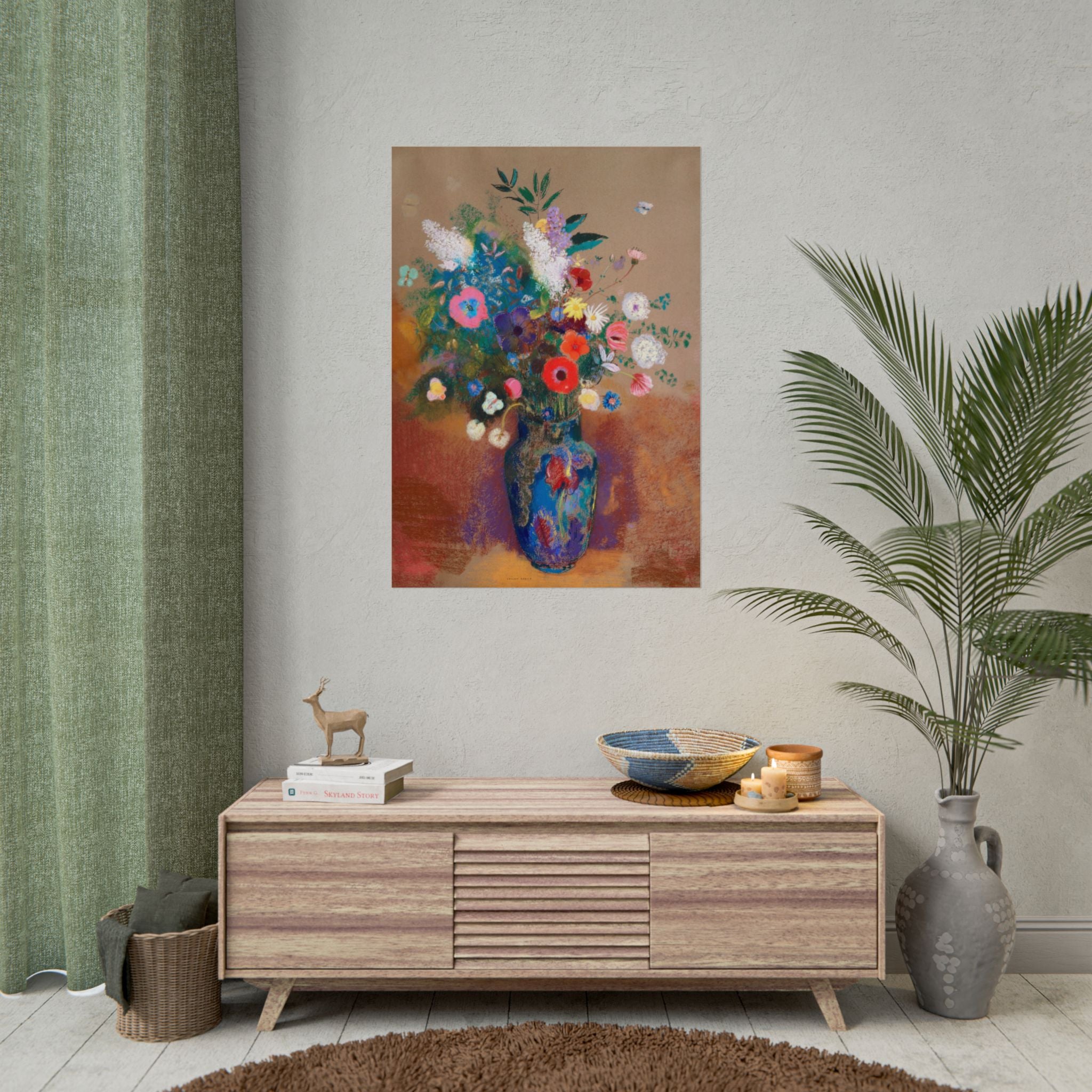 Flower Poster Print, Odilon Redon Bouquet of Flowers, Home Decor Living Room, Flower Wall Decor, Floral Poster Art, Housewarming Gift