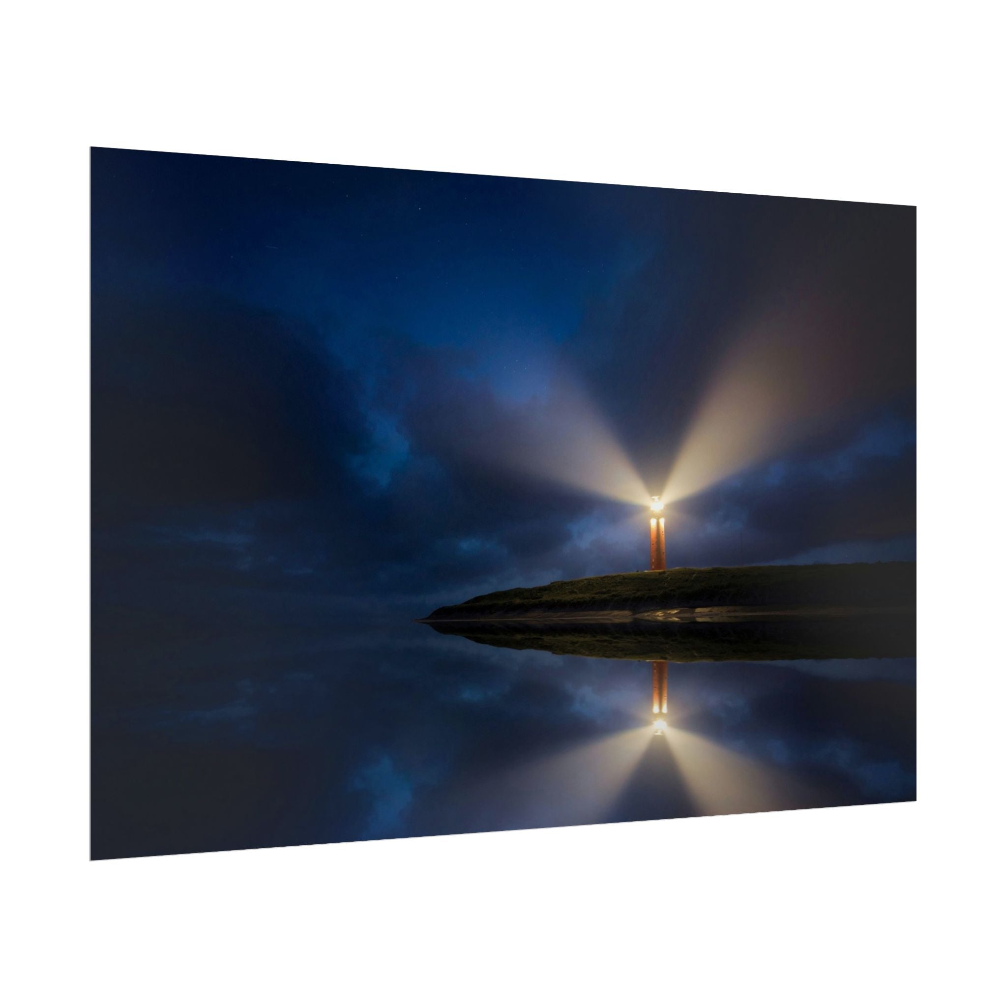 lighthouse-on-rock-poster-wall-art-coastal-wall-decor-nautical-decor-beach-house-decoration-seaside-wall