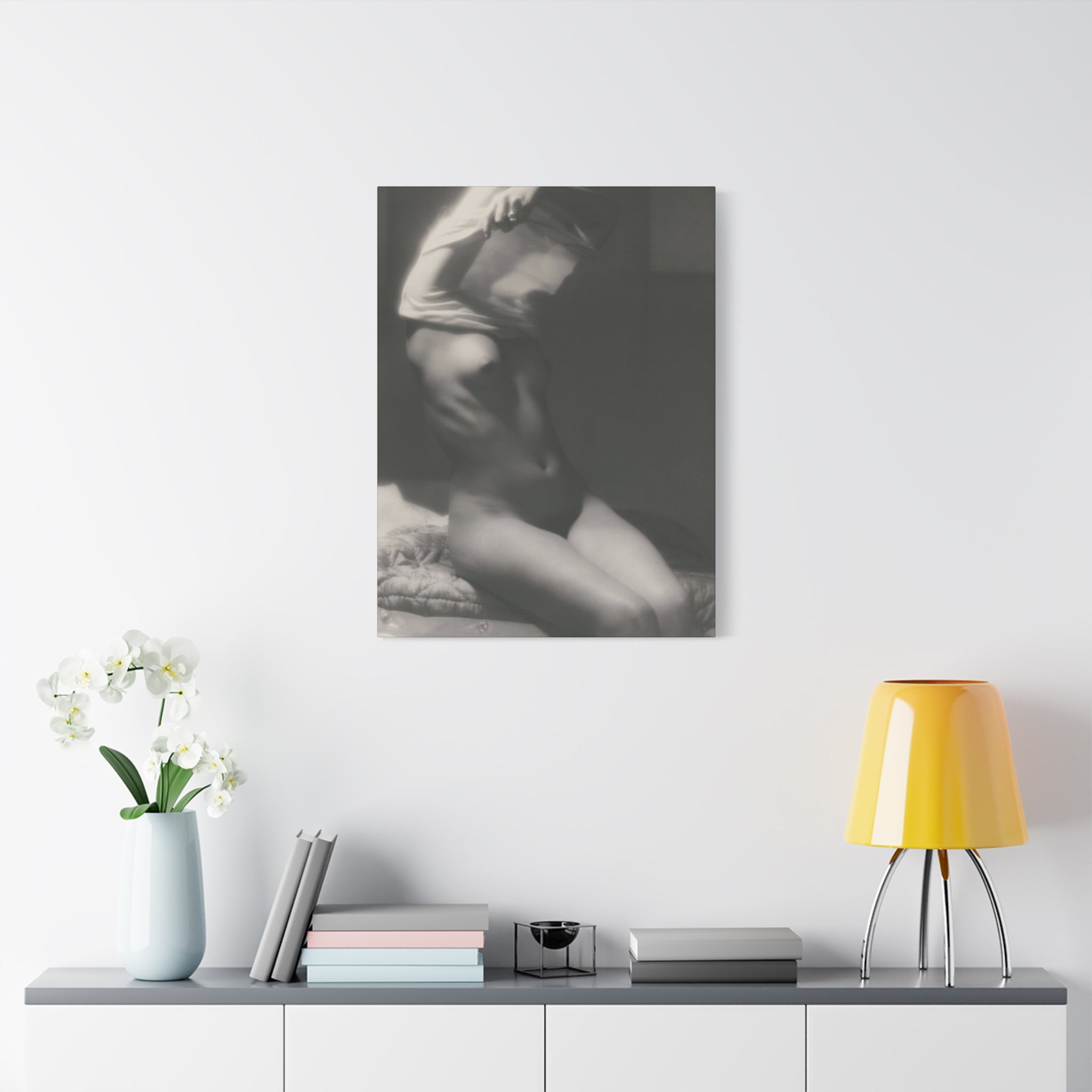 canvas-print-vor-dem-schlafen-gehen-by-michael-heumuller-black-and-white-photography-nude-art-wall-decor-stretched-canvas-art
