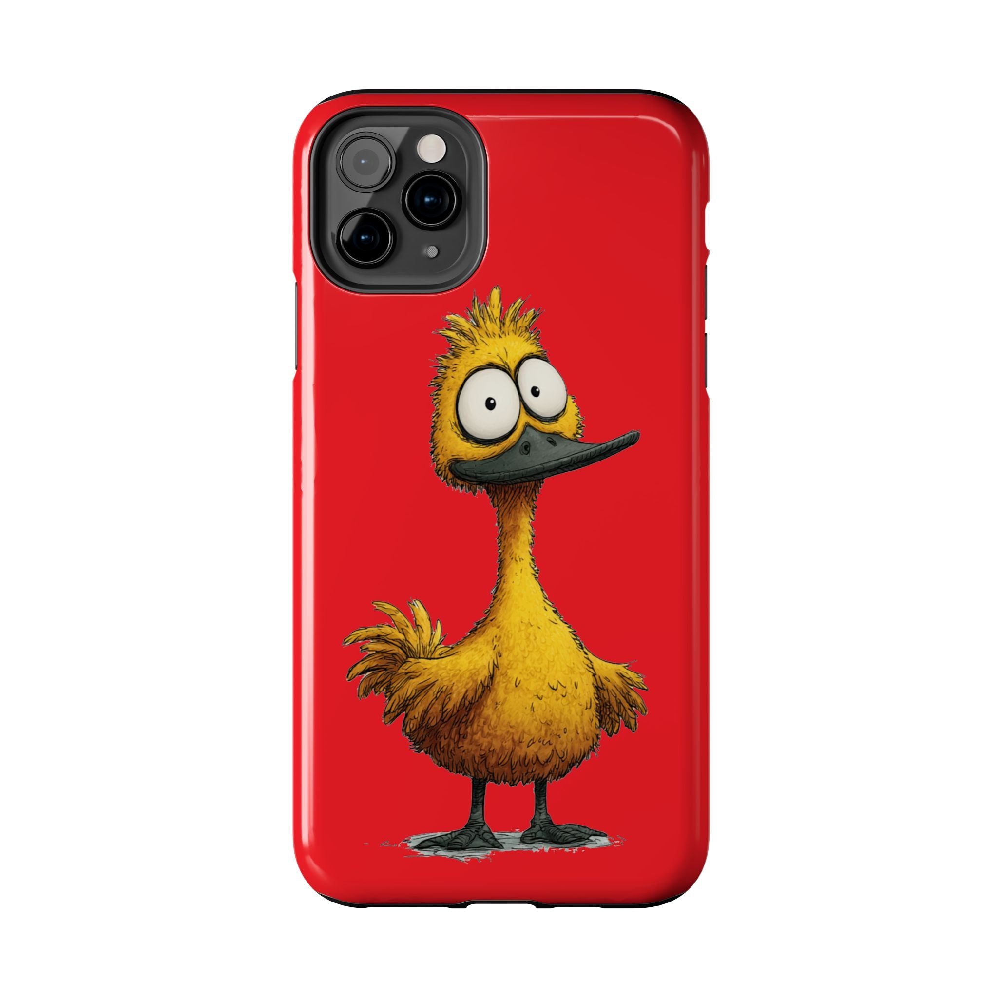 Quirky Funny Duck iPhone Tough Case - Kawaii Animal Phone Cover - Protective Phone Cover - Yellow iPhone Case