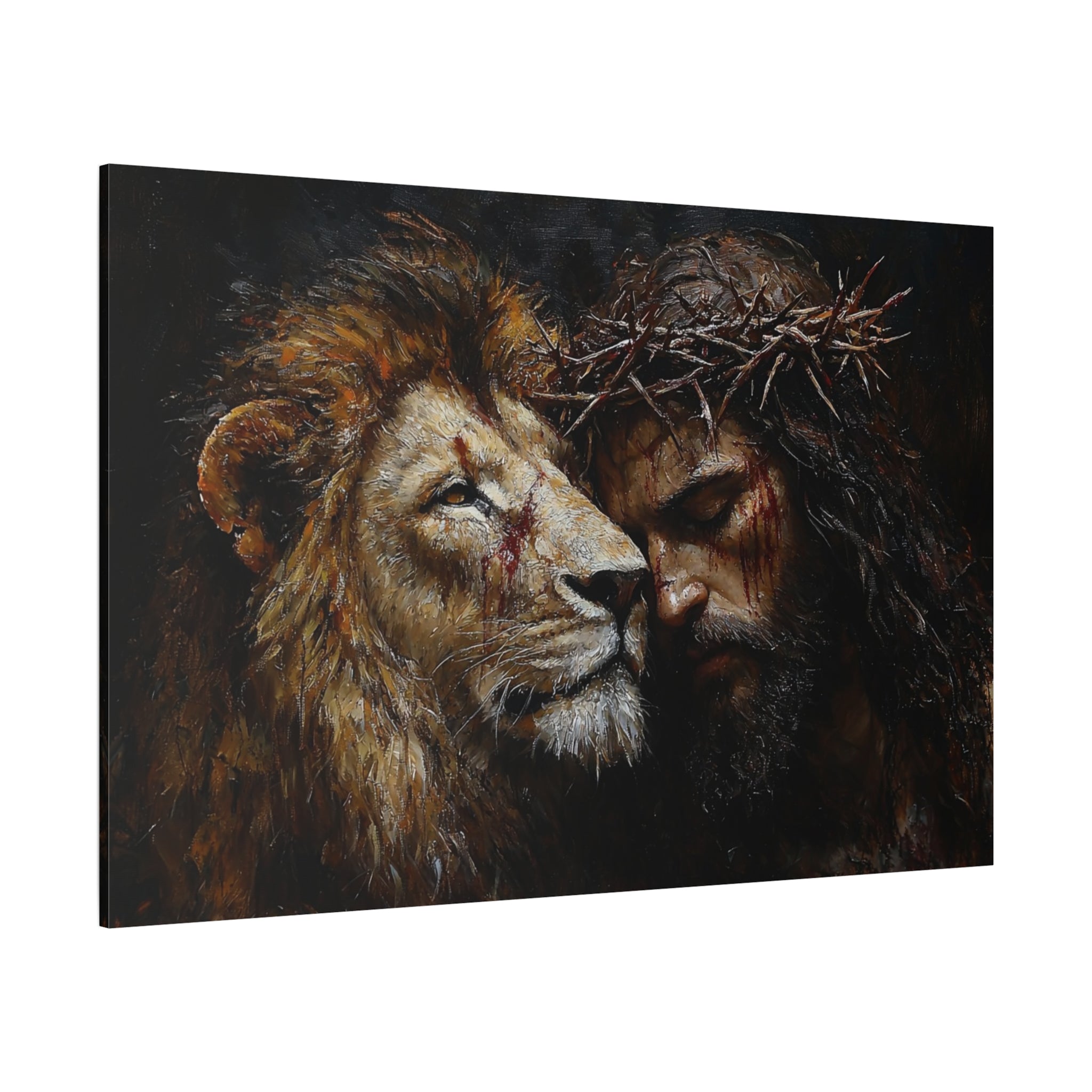 canvas-print-jesus-and-lion-wall-art-christian-home-decor-religious-wall-hanging-inspirational-artwork-gift-for-him-biblical-