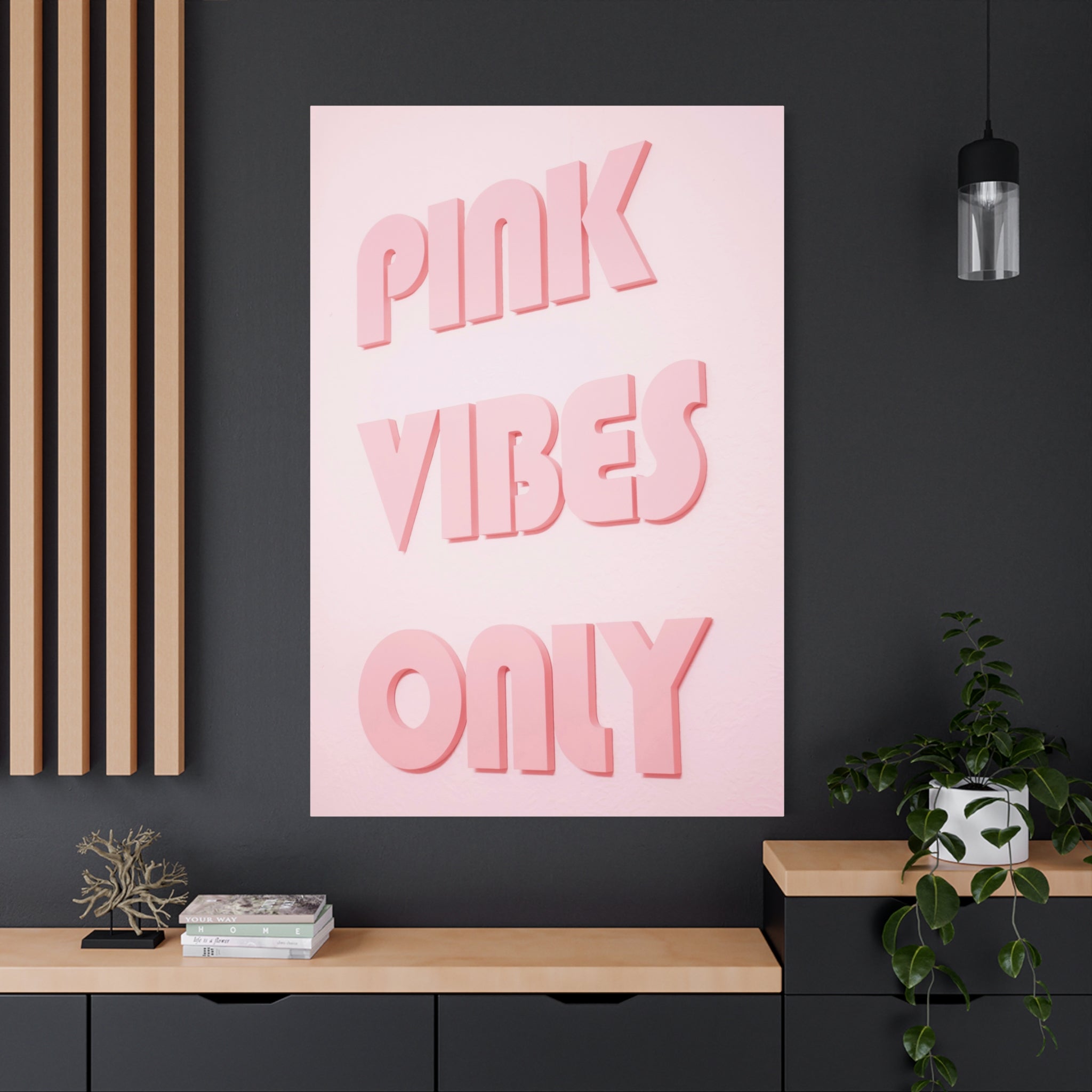 canvas-print-pink-vibes-only-pink-wall-art-aesthetic-wall-art-quote-home-office-decor-retro-wall-decor-pink-print-living-room
