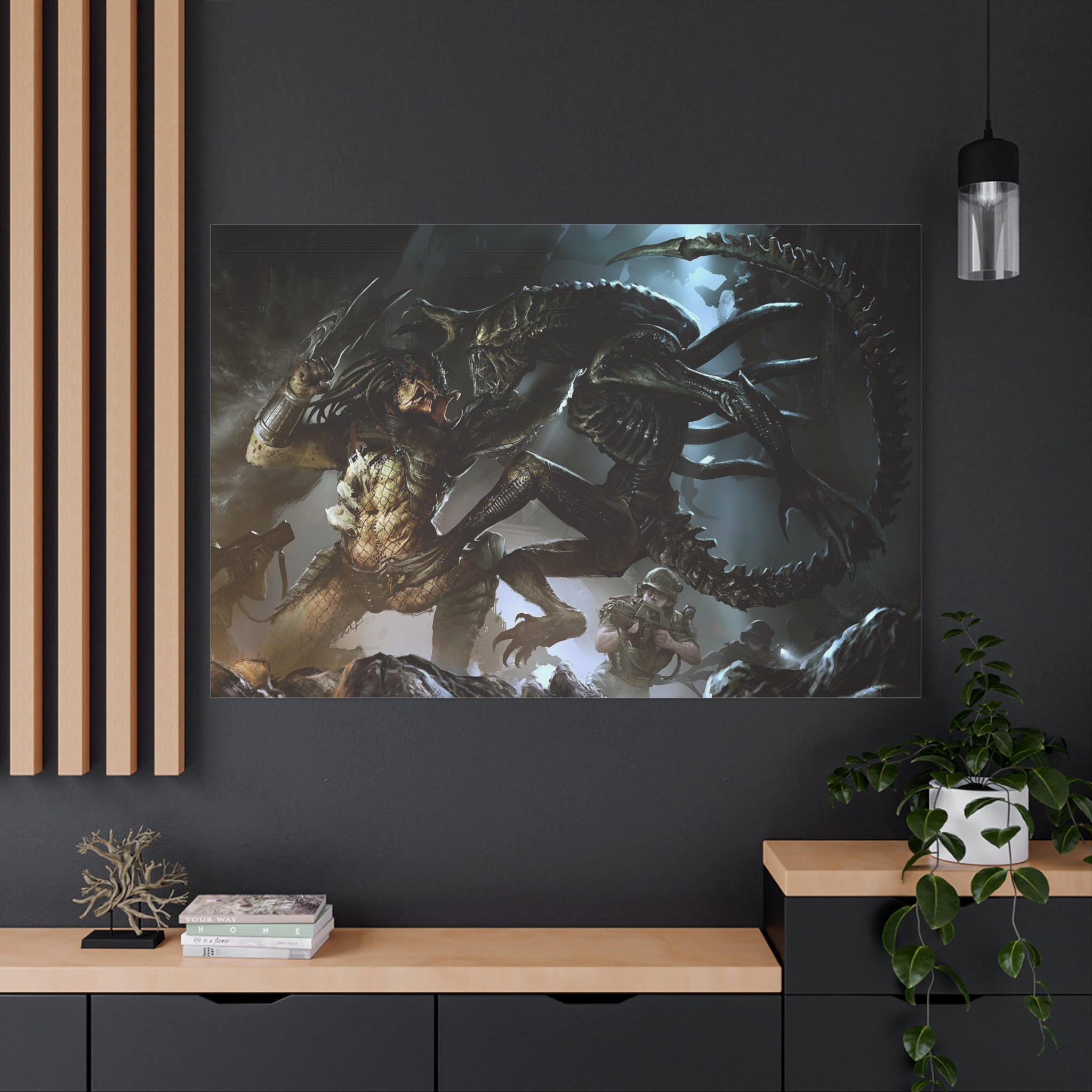 canvas-art-predator-alien-art-xenomorph-matte-canvas-print-stretched-wall-art-1-25-poster-sci-fi-home-decor-1