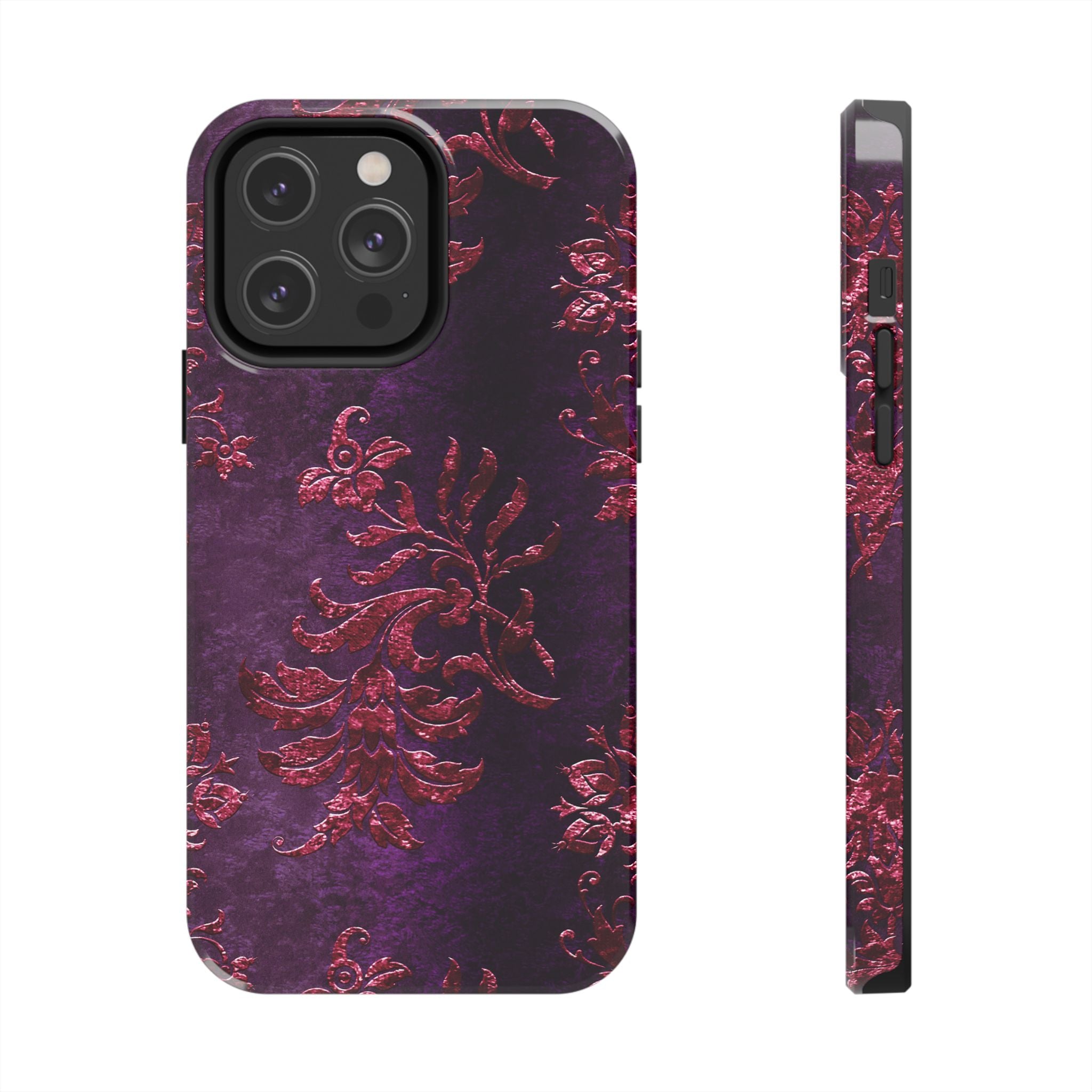 embossed-burgundy-velvet-tough-iphone-case-protective-iphone-cover-heavy-duty-iphone-case-rugged-phone-case-durable-smartphon