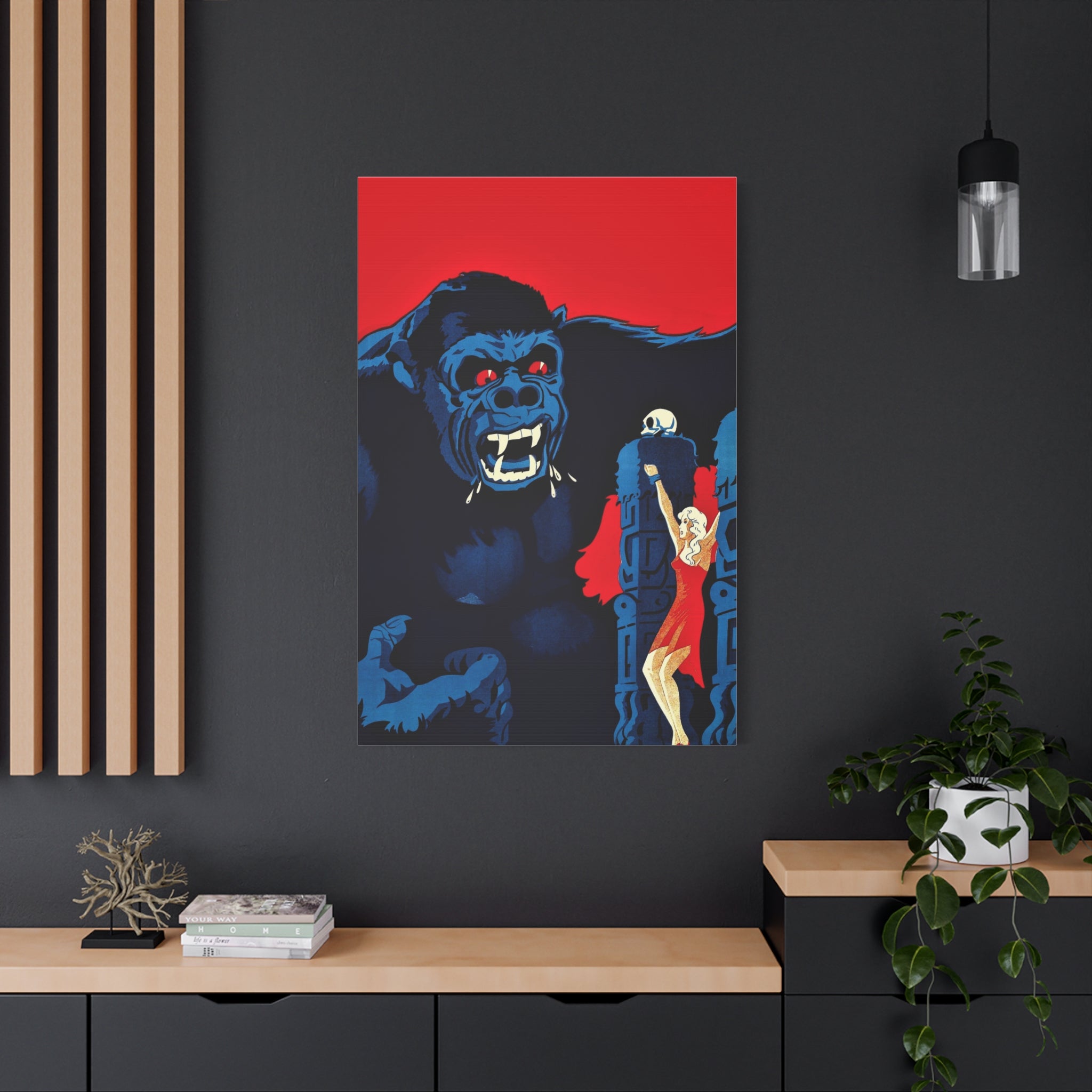 canvas-print-vintage-danish-movie-poster-for-king-kong-wall-art-decor-retro-wall-art-stretched-canvas-print-matte-canvas-art-
