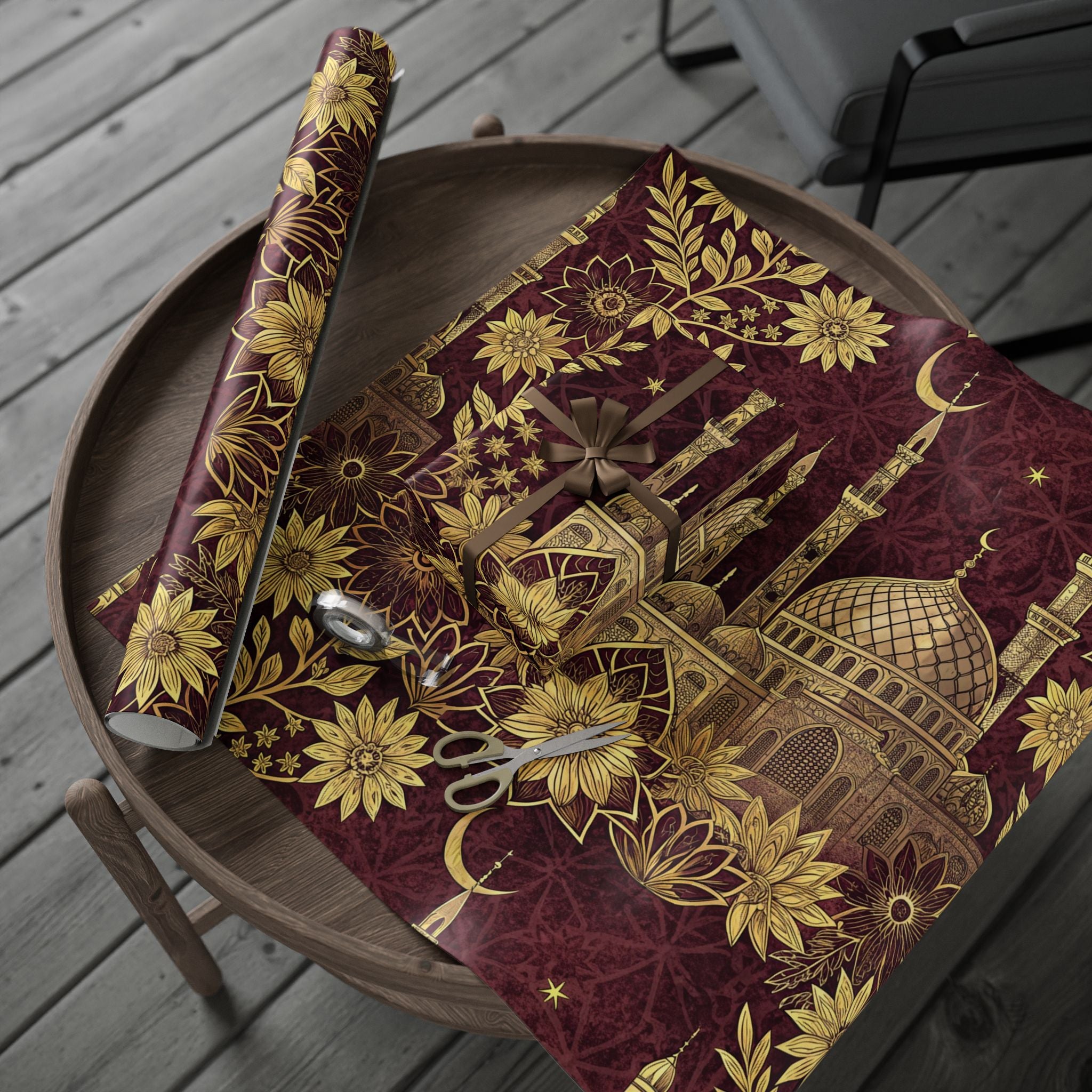 ramadan-night-wrapping-papers-islamic-celestial-gift-wrap-mosque-silhouette-eid-holiday-supplies-festive-present-packaging-re