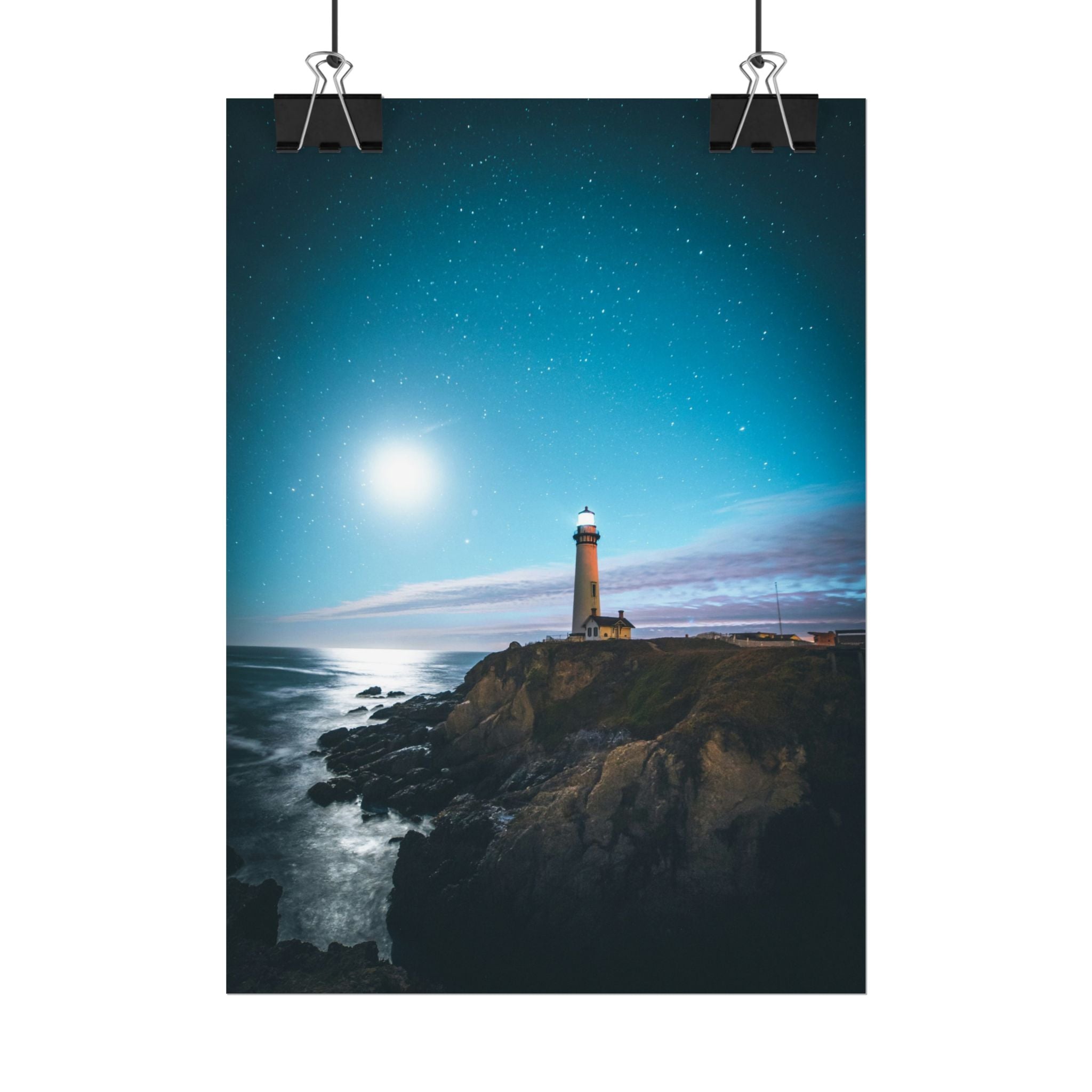 lighthouse-on-rock-poster-print-coastal-wall-art-nautical-wall-decor-beach-house-decoration-seaside-wall-ocean-wall-art