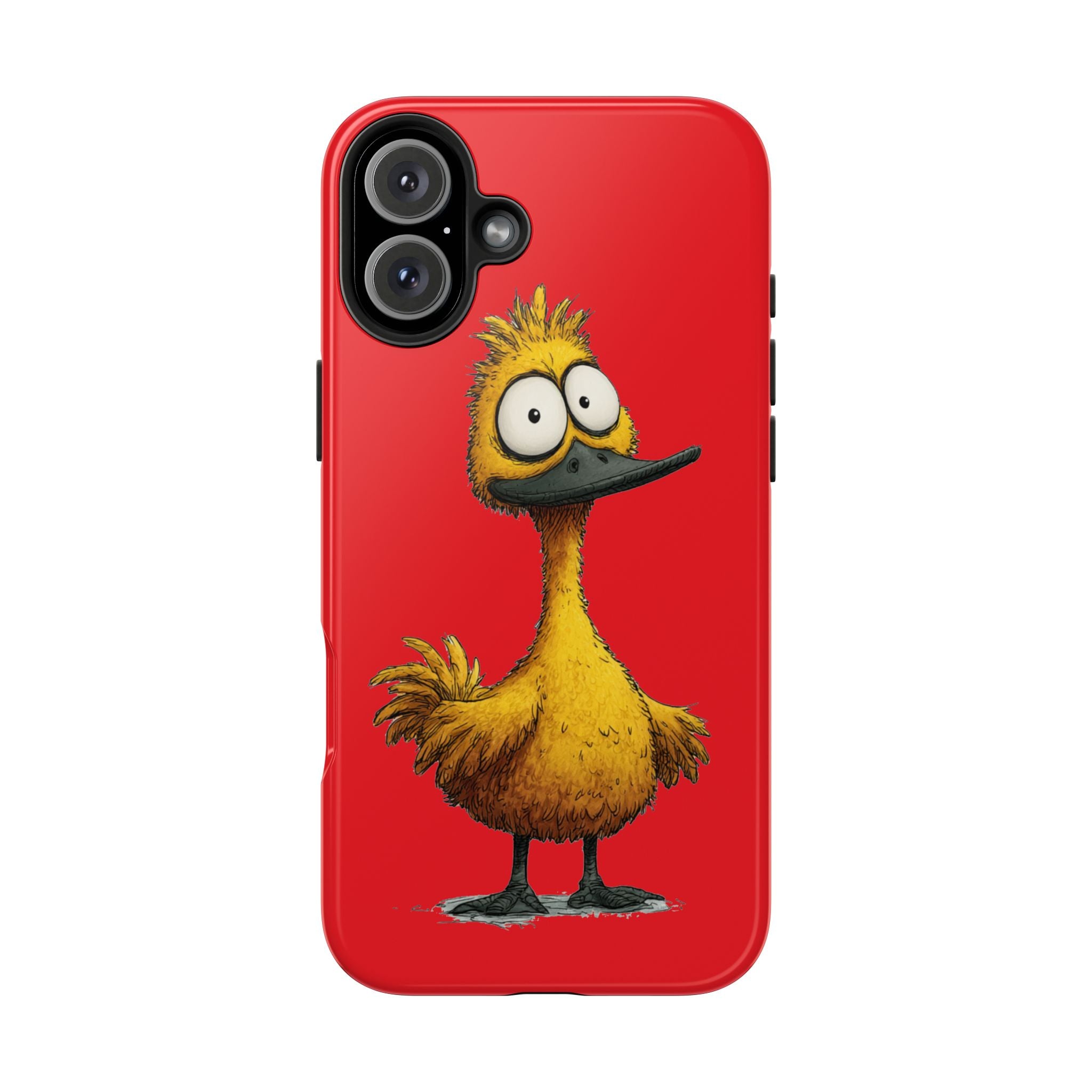 Quirky Funny Duck iPhone Tough Case - Kawaii Animal Phone Cover - Protective Phone Cover - Yellow iPhone Case