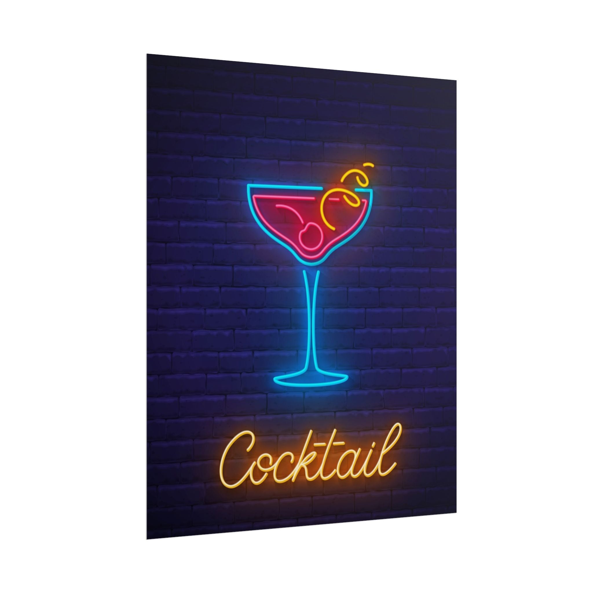 cocktail-neon-martini-poster-wall-art-decor-large-poster-artwork-cocktail-print-bar-decor-kitchen-wall-art