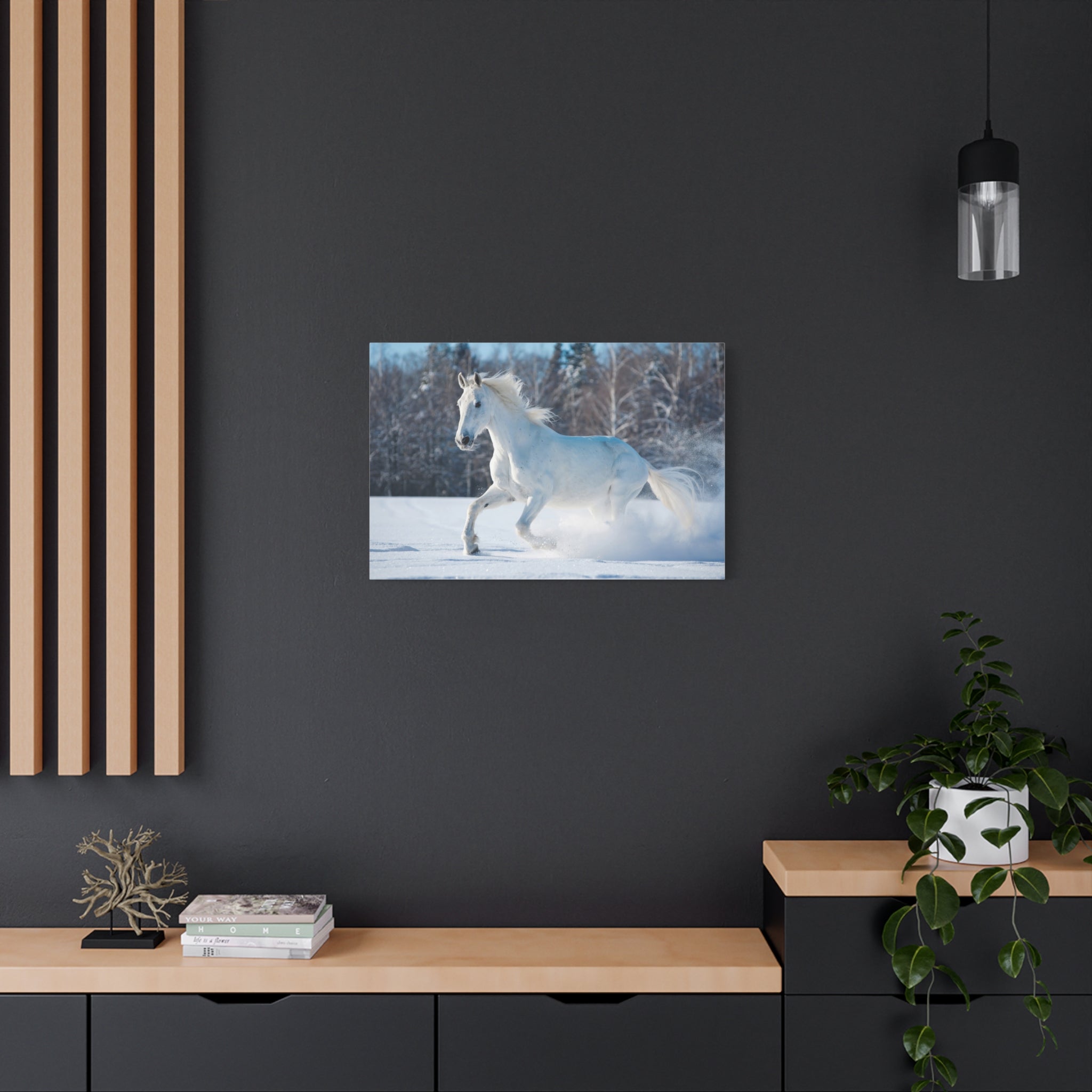 canvas-print-white-horse-winter-wall-art-home-decor-nature-decor-matte-stretched-canvas-alternative-horse-wall-decor-wildlife