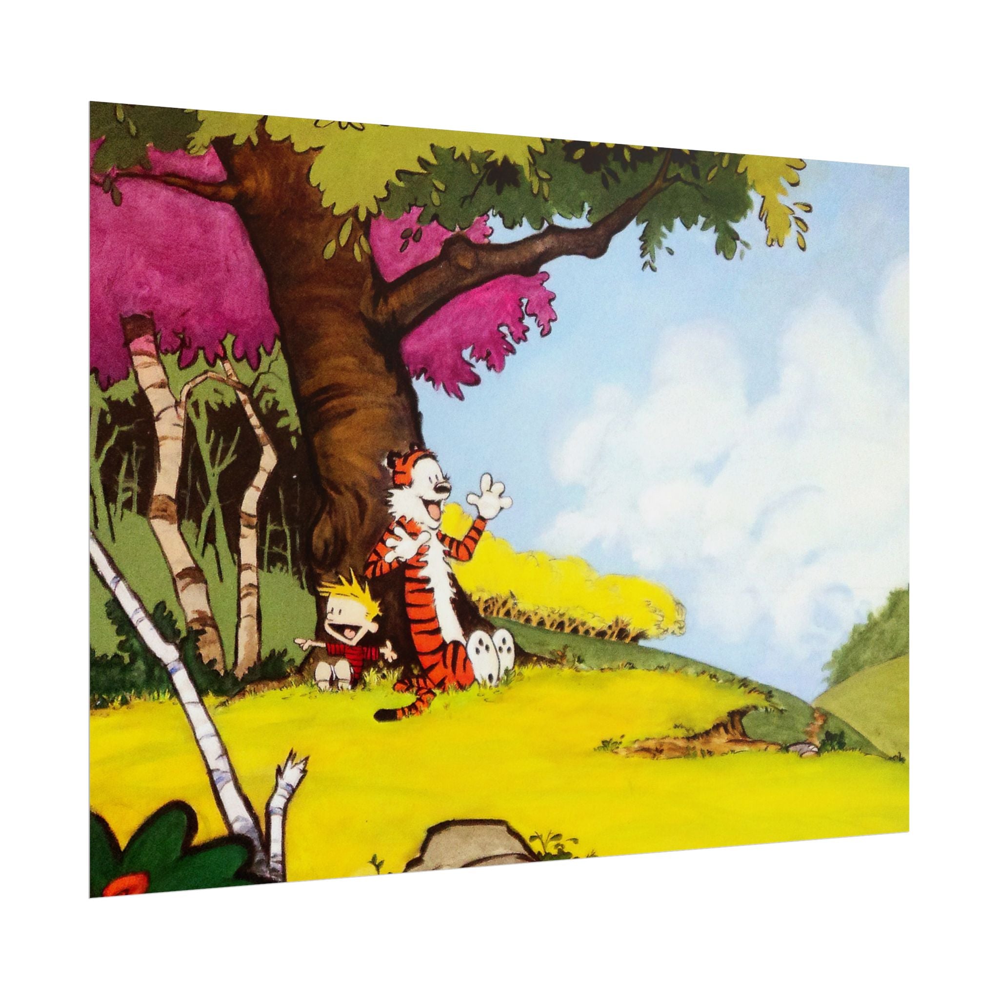 Calvin and Hobbes Poster Wall Art - Nostalgic Cartoon Wall Decor - Unique Birthday Gift for Fans - Timeless Comic Book Design