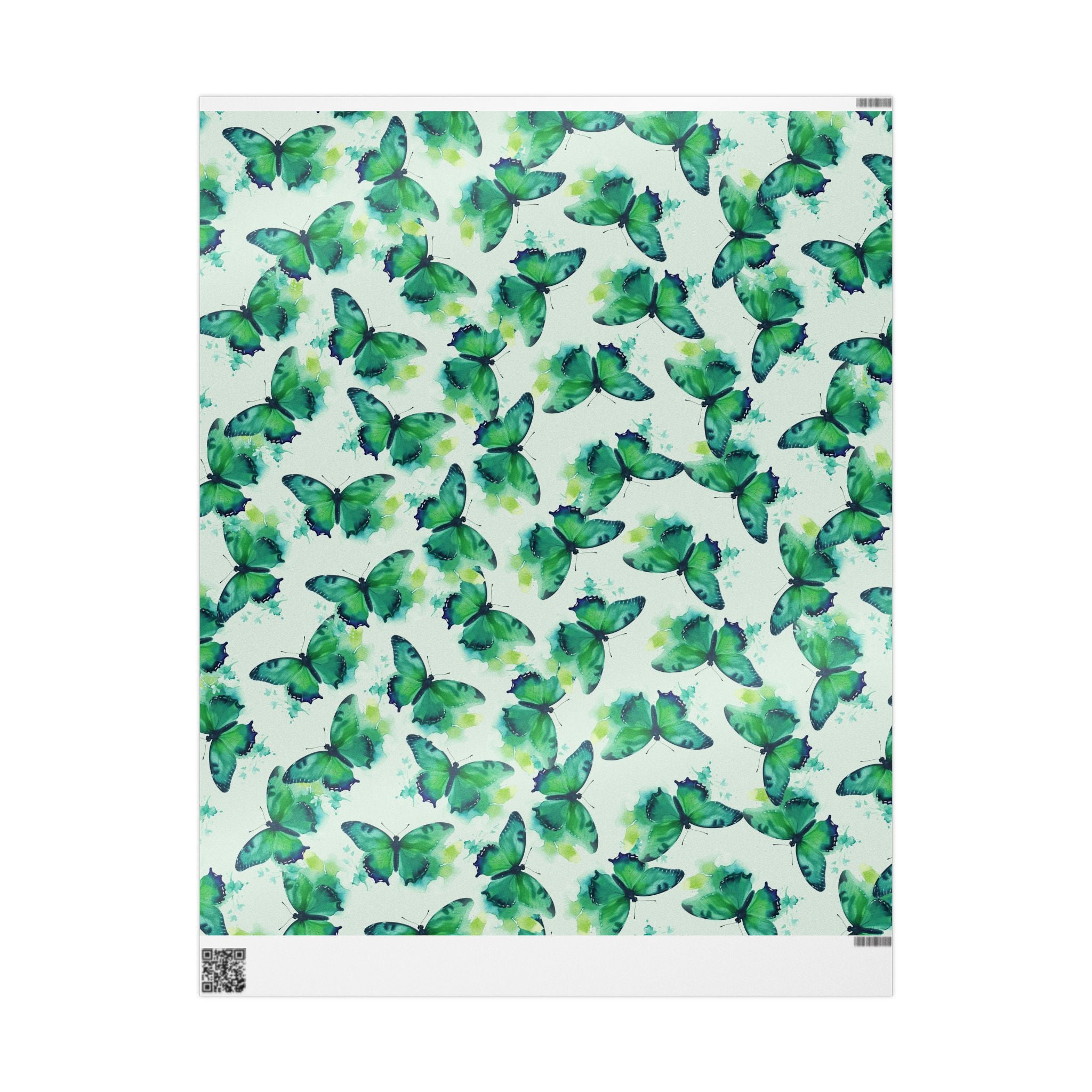 dark-green-butterfly-watercolor-wrapping-papers-elegant-roll-for-gifts-craft-supplies-birthday-gift-wrap-holiday-packaging-sc