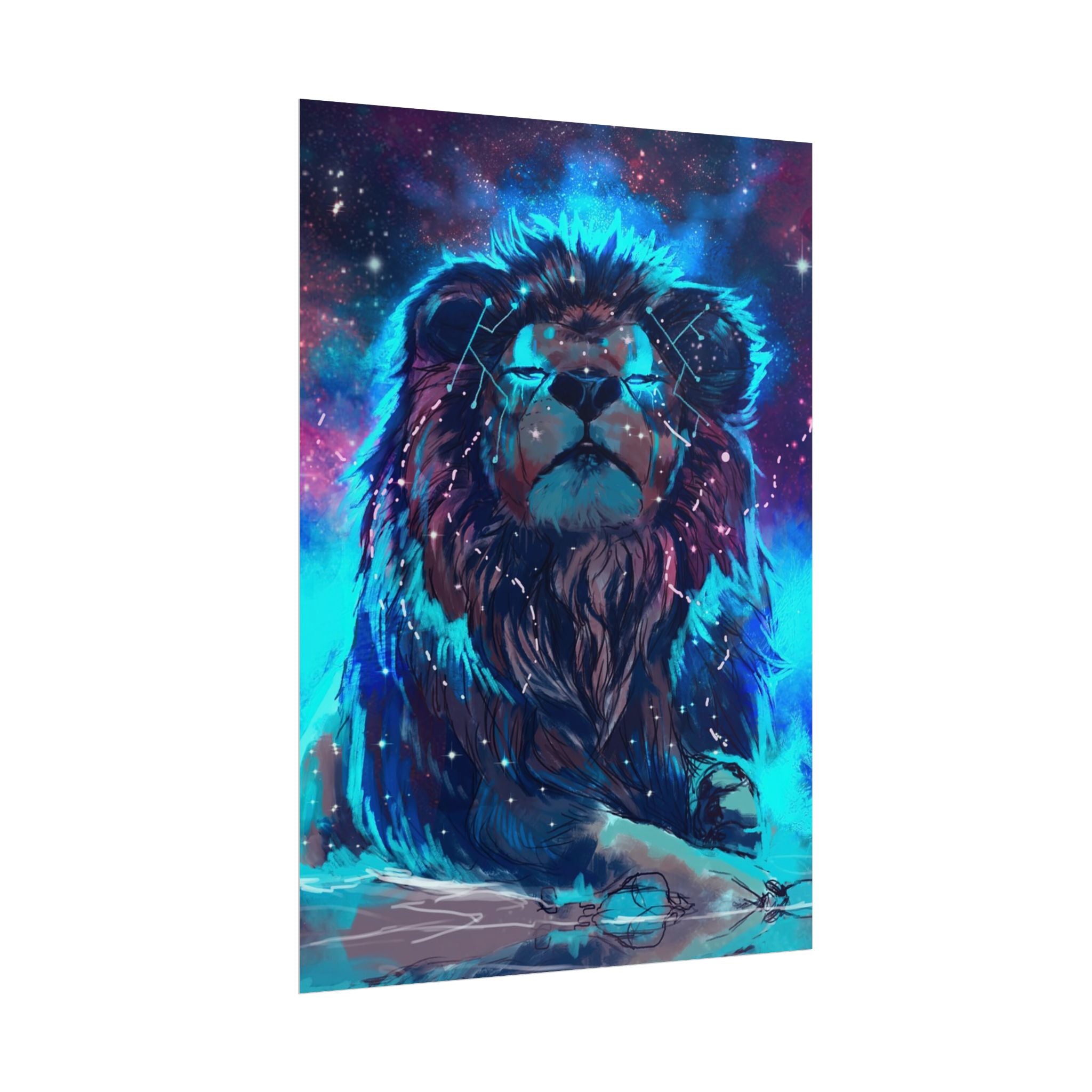 poster-print-lion-wall-art-fantasy-leon-living-room-decor-lion-wall-decor-lion-poster-jungle-animal-art-print-wildlife-safari