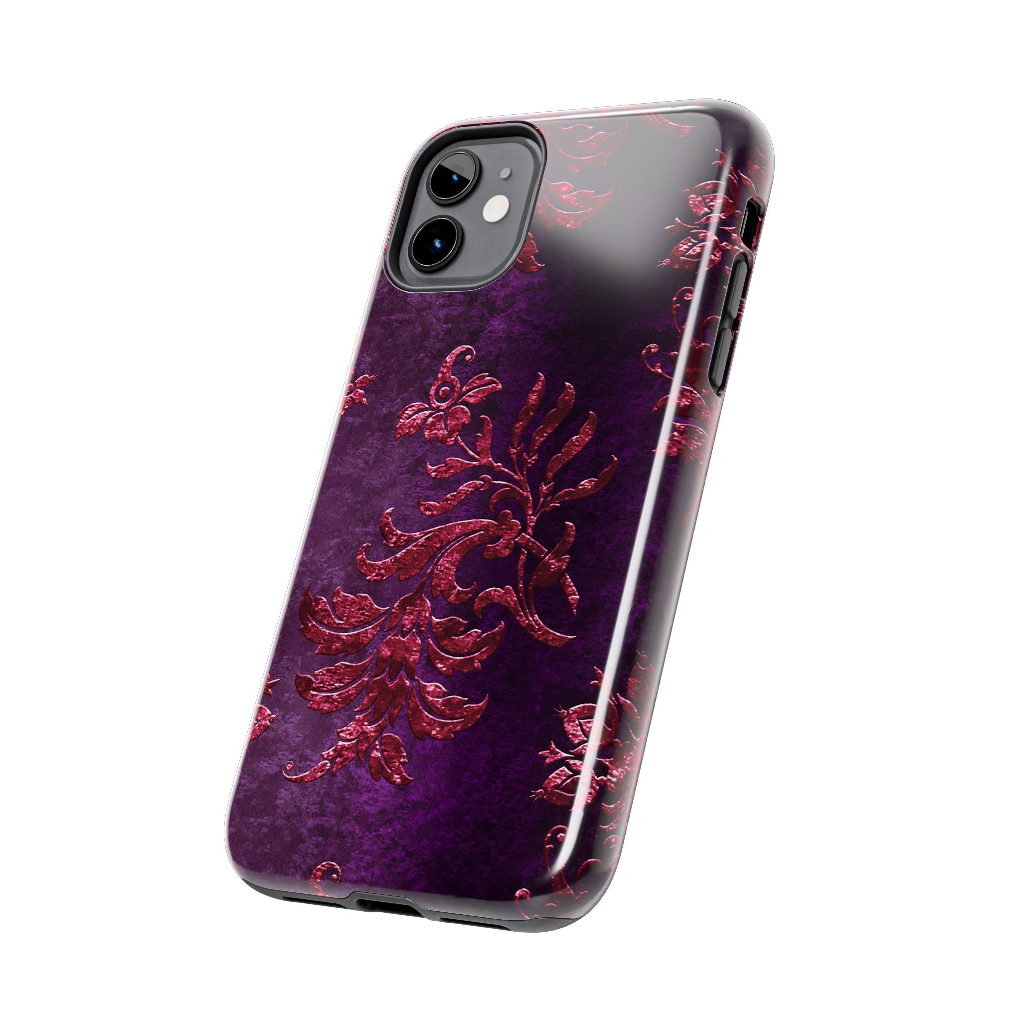 embossed-burgundy-velvet-tough-iphone-case-protective-iphone-cover-heavy-duty-iphone-case-rugged-phone-case-durable-smartphon