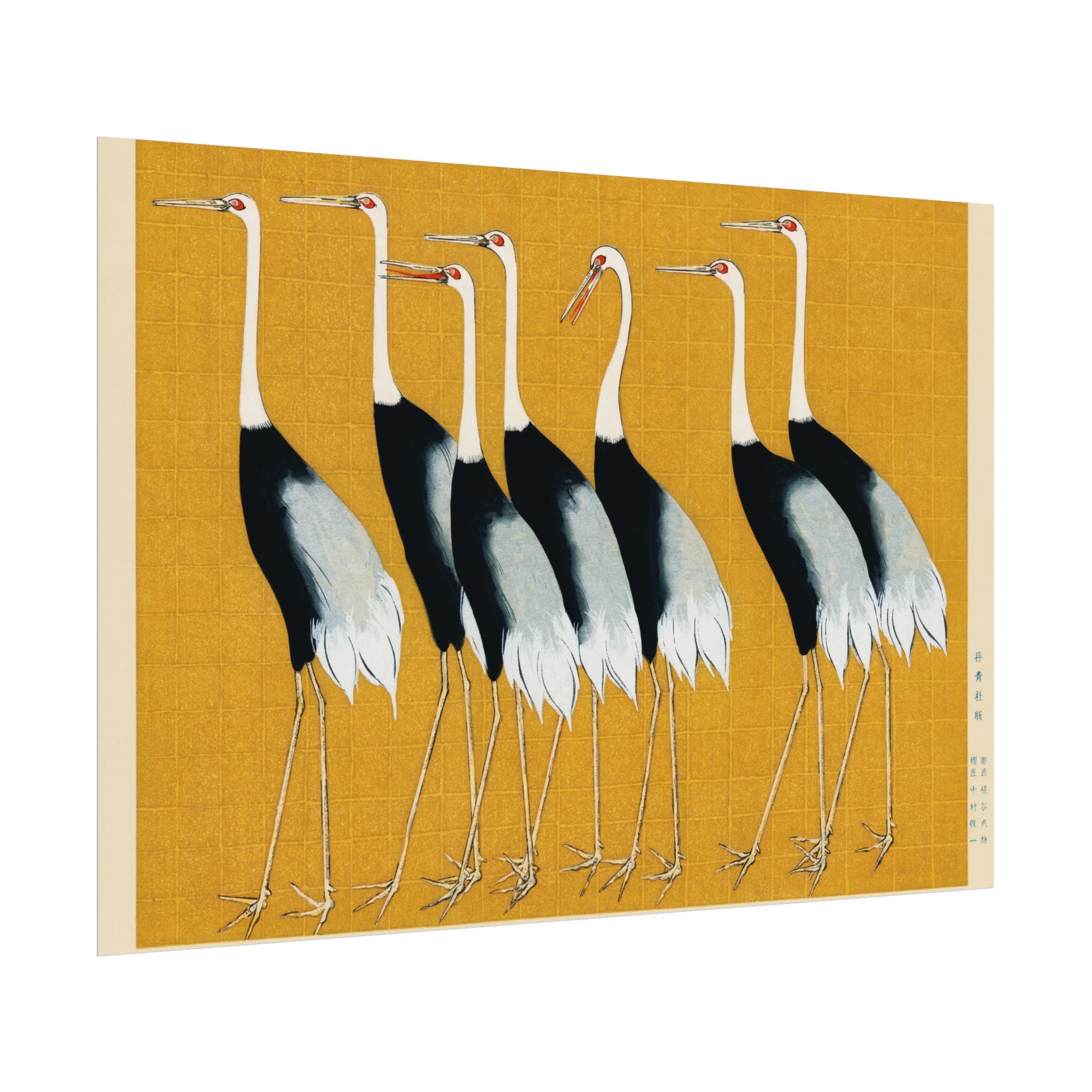 Japanese Red Crown Crane Poster Wall Art, Home Decor, Housewarming Gift, Poster Print, Japanese Poster Wall Decor