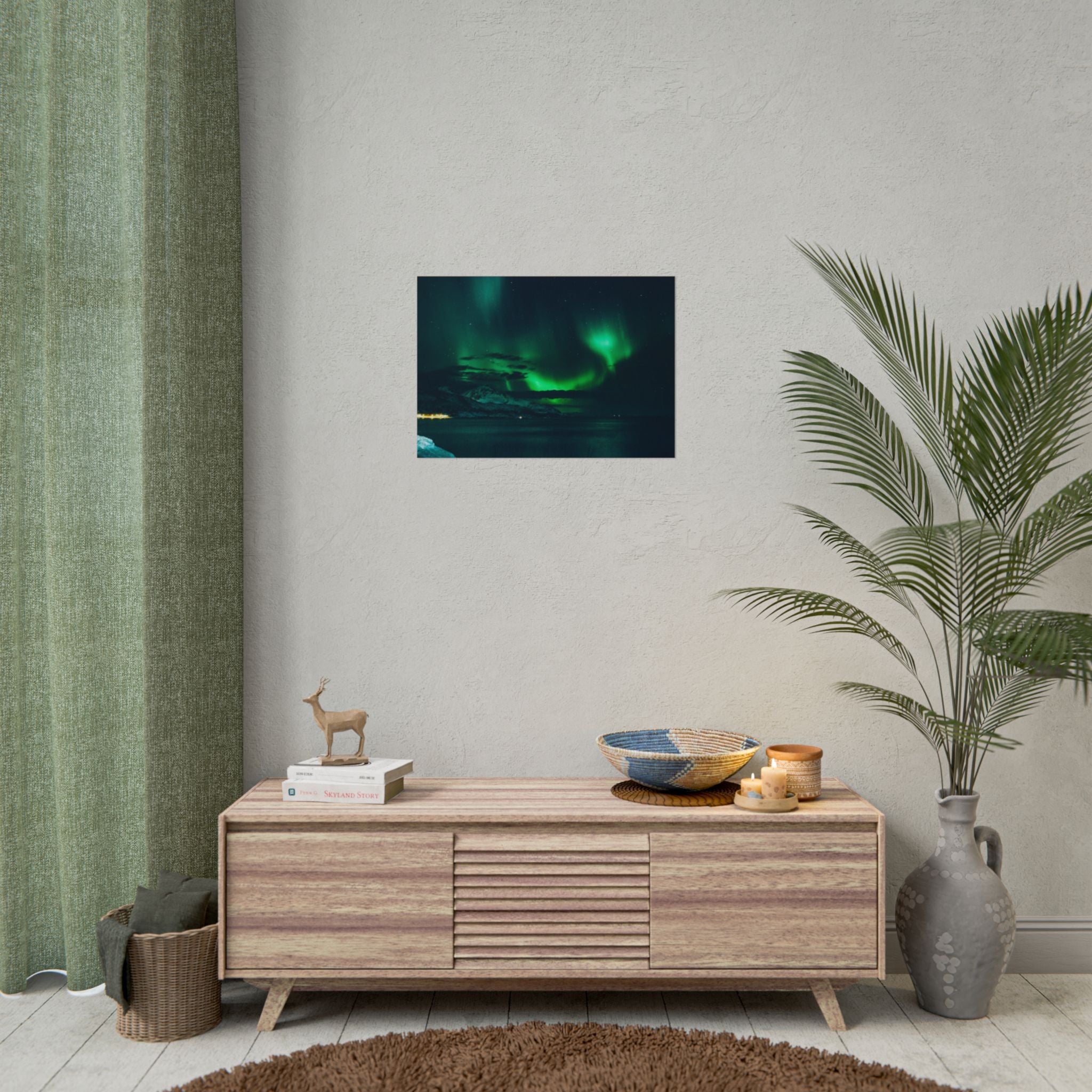 panoramic-aurora-borealis-poster-print-fine-wall-art-large-poster-colorful-northern-lights-wall-decor