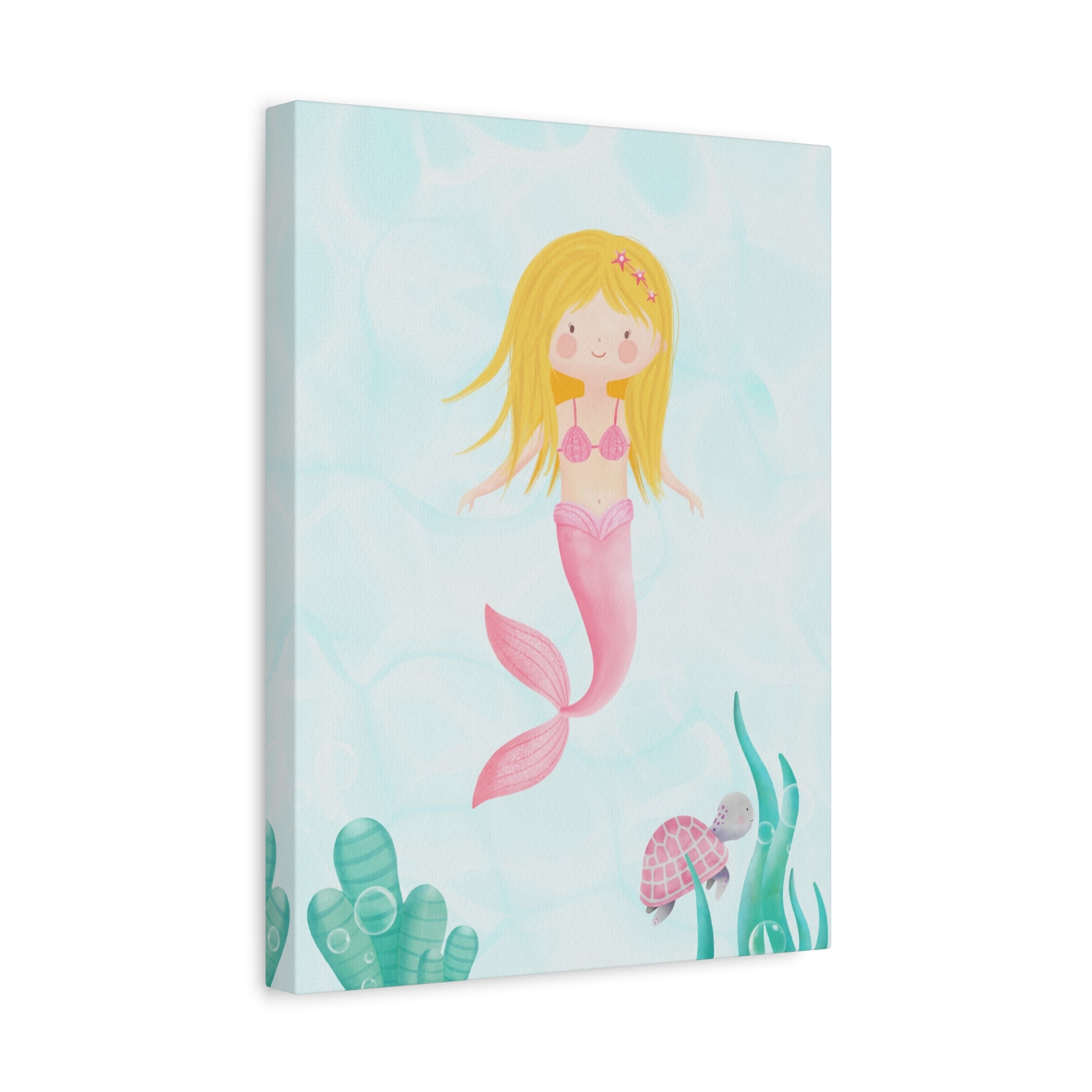 canvas-wall-art-cute-pink-mermaid-nursery-decor-pink-mermaid-print-nursery-art-cute-pink-mermaid-decoration-baby-nursery-merm