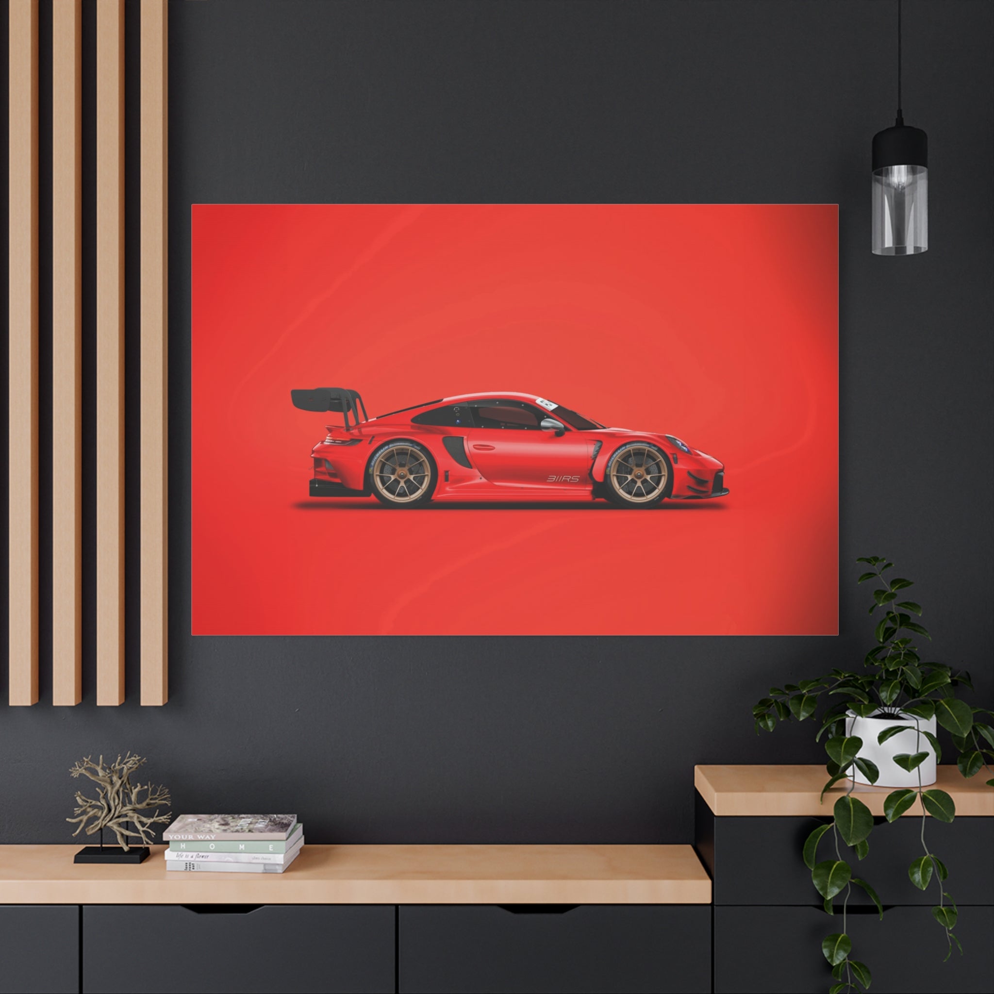 canvas-print-wall-art-porsche-911-red-gt3r-red-supercar-poster-matte-canvas-decor-stretched-large-canvas-wall-art-hypercars-1