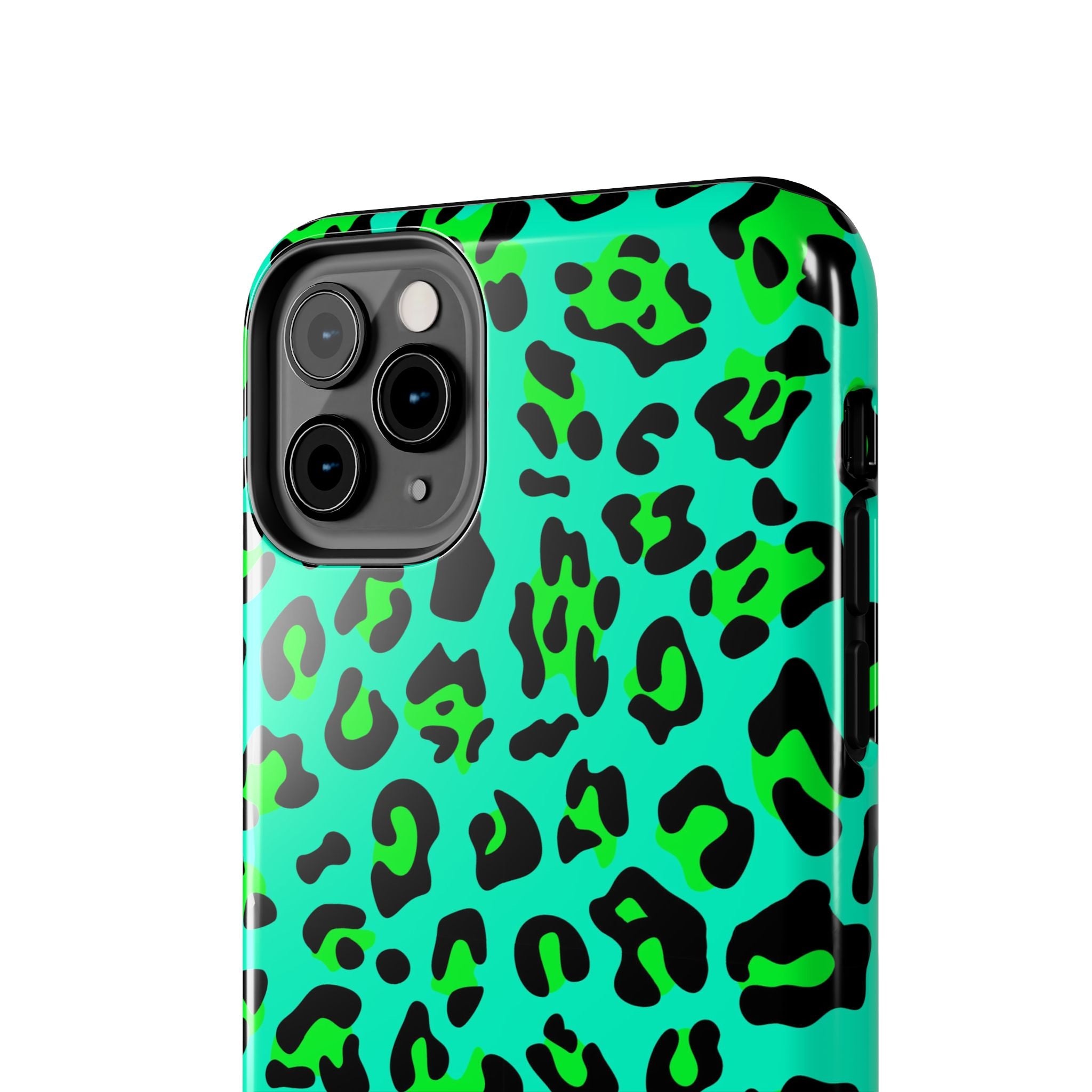 neon-green-teal-leopard-iphone-tough-case-stylish-phone-cover-protective-cellphone-case-trendy-smartphone-accessory-gift-for-
