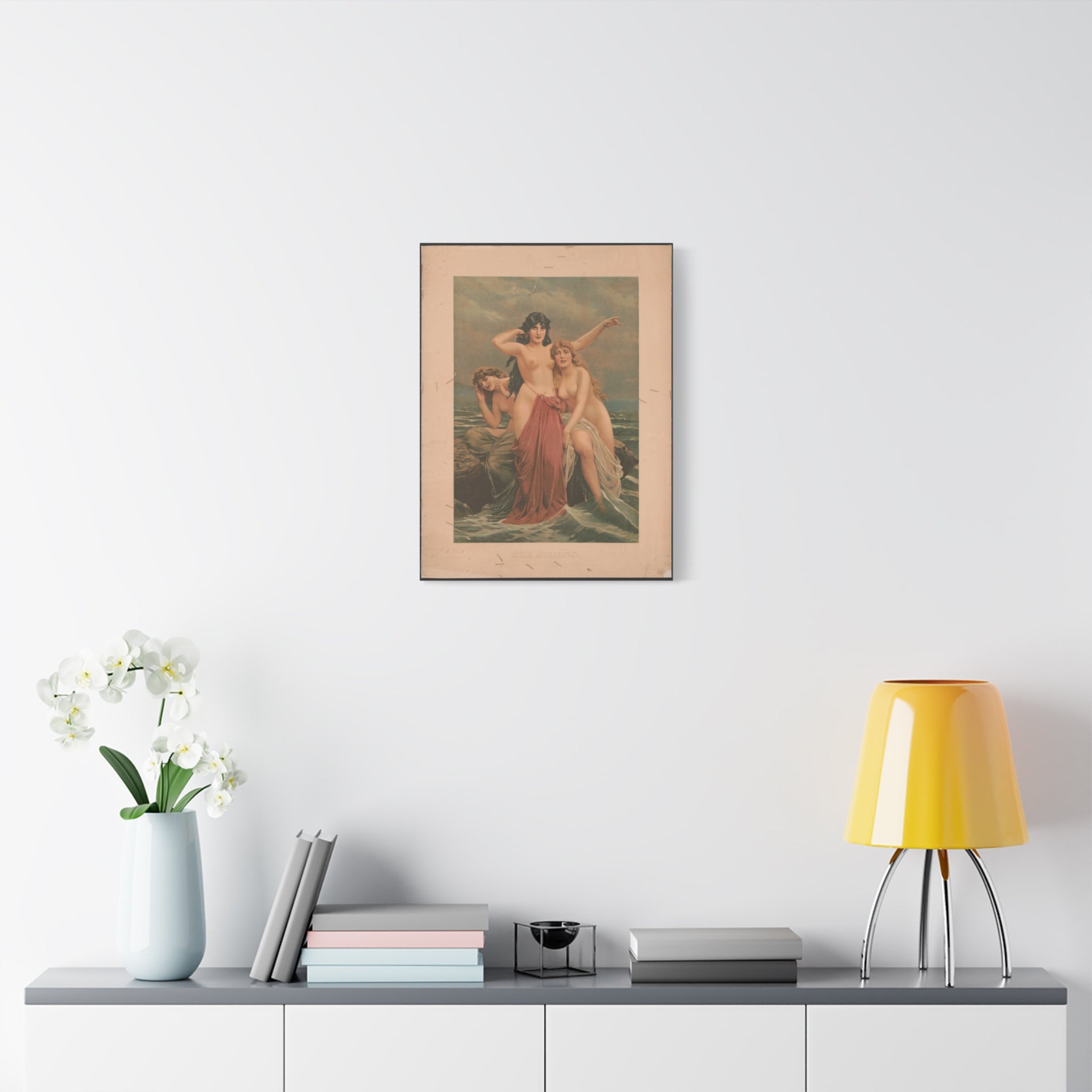 canvas-print-the-sirens-vintage-poster-woman-illustration-wall-decor-mythology-art-retro-sirens-picture-gift-for-mythology-lo