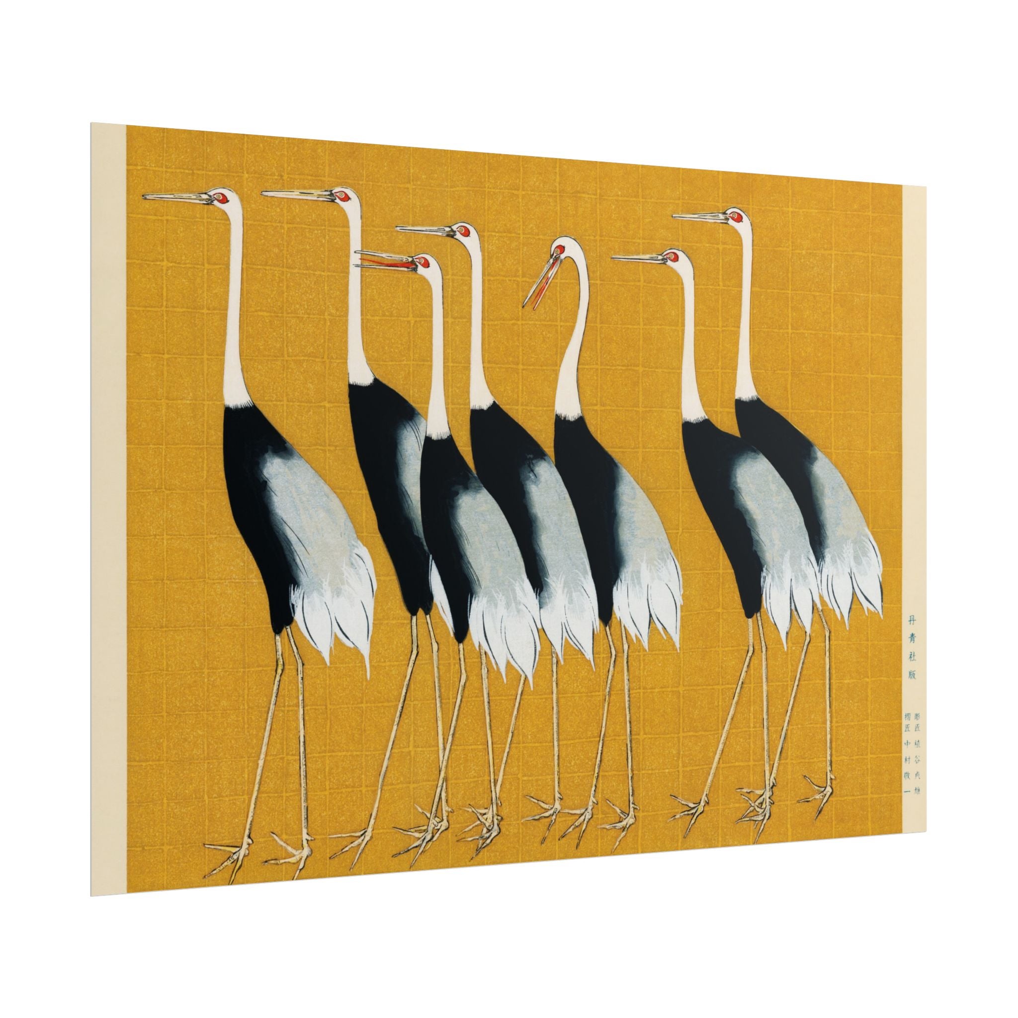 Japanese Red Crown Crane Poster Wall Art, Home Decor, Housewarming Gift, Poster Print, Japanese Poster Wall Decor