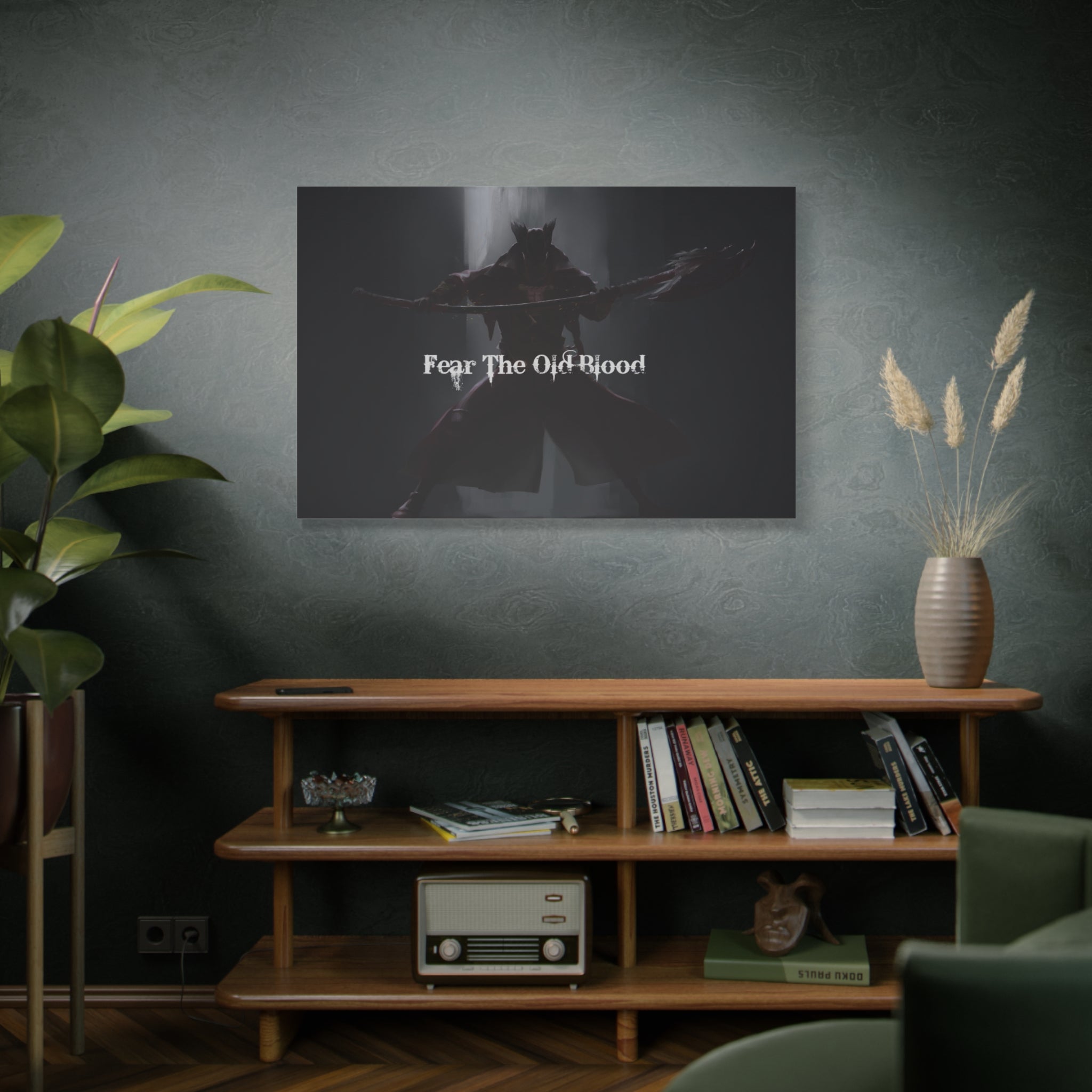 Bloodborne The Hunter Old Blood Matte Canvas Wall Art — Stretched Home Decor, Game Wall Print