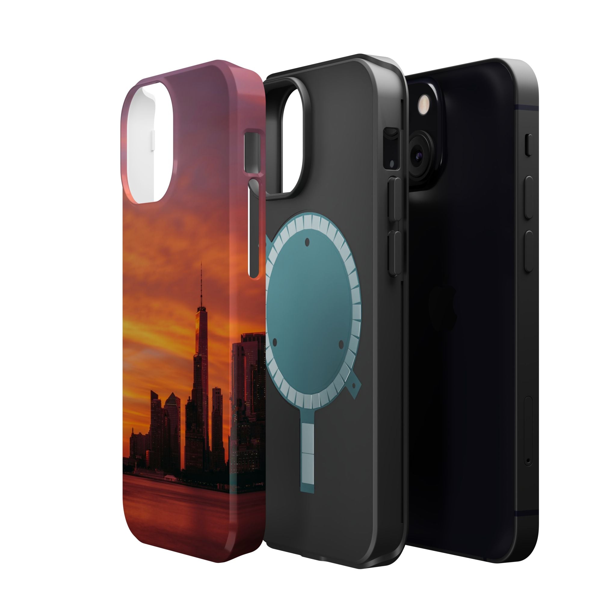 sunset-nyc-cityscape-magnetic-tough-case-durable-phone-protector-new-york-tough-case-gift-for-photographers-urban-aesthetic