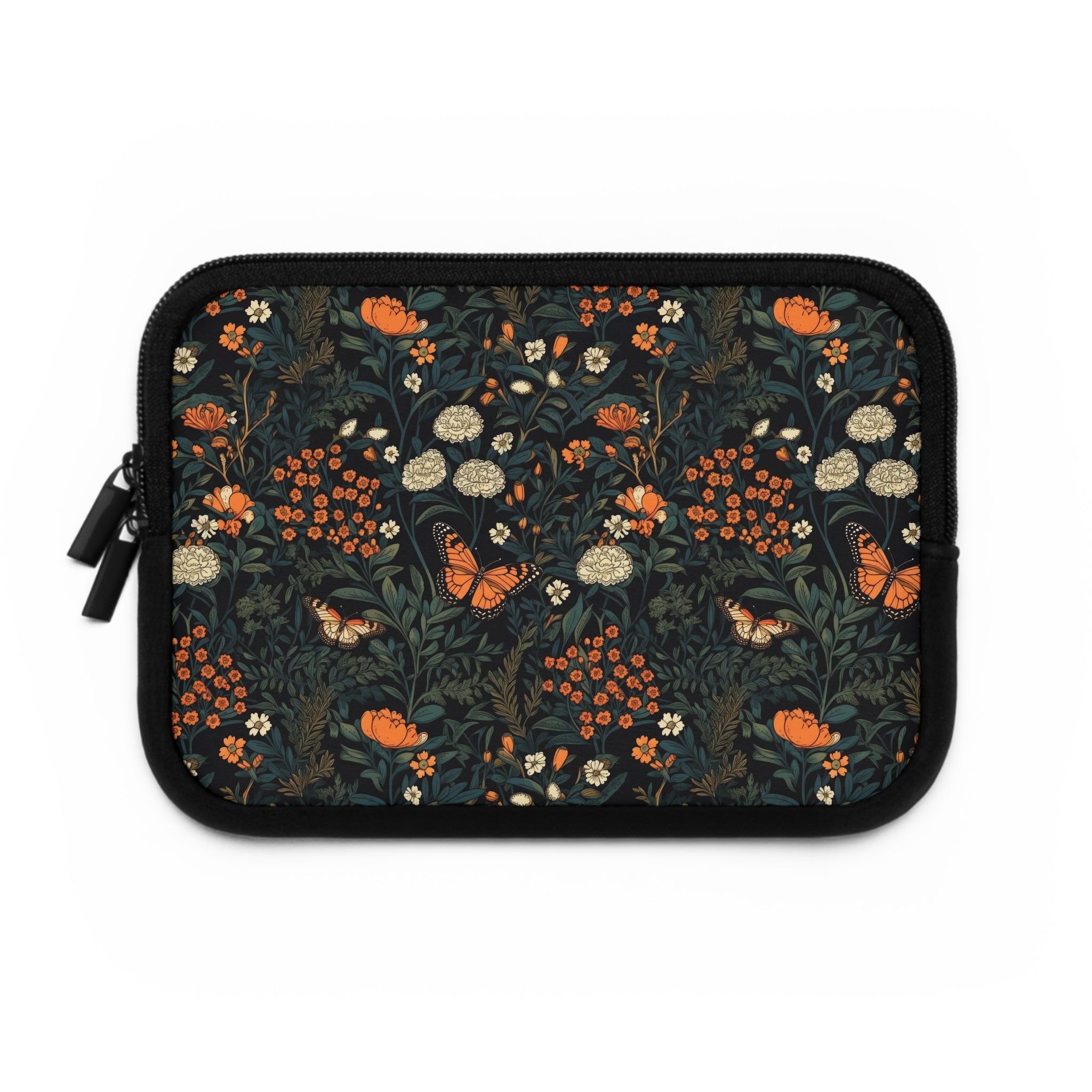 laptop-sleeve-cottagecore-dark-flowers-butterfly-sleeve-macbook-air-sleeve-floral-computer-bag-tech-case-tablet-cover-laptop