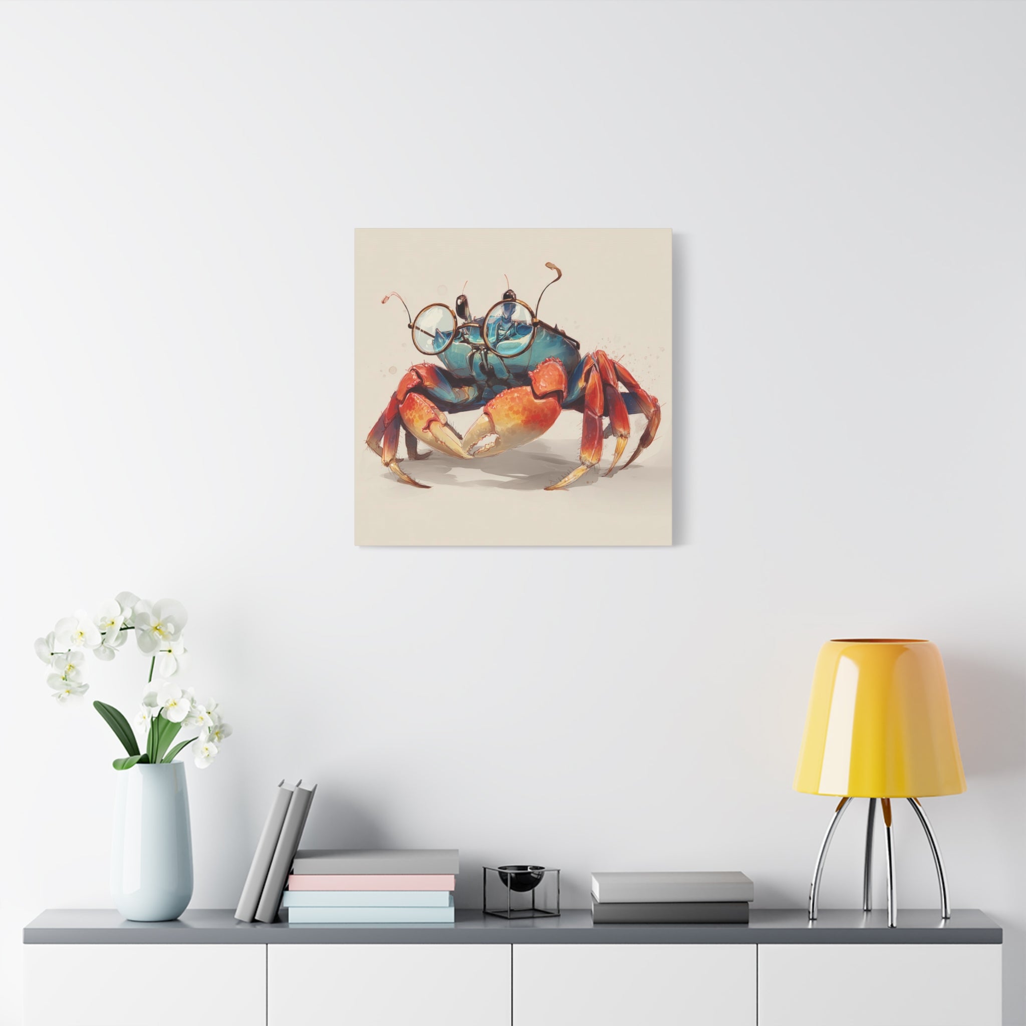 whimsical-geek-crab-art-canvas-quirky-home-decor-for-beach-lovers-canvas-wall-art