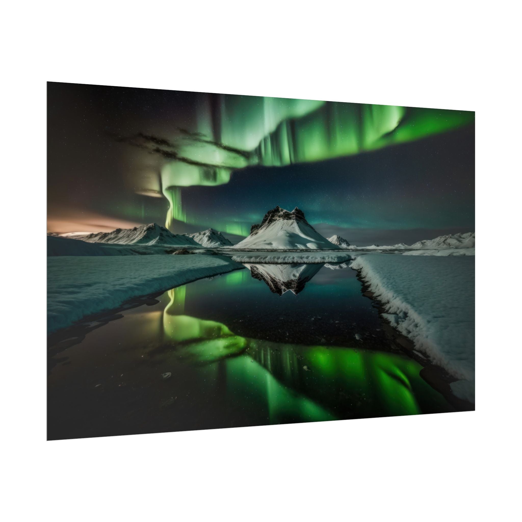 Aurora Borealis Poster Wall Art Print, Scenery Northern Lights,  Home Decor, Starry Night Photography, Housewarming Gifts