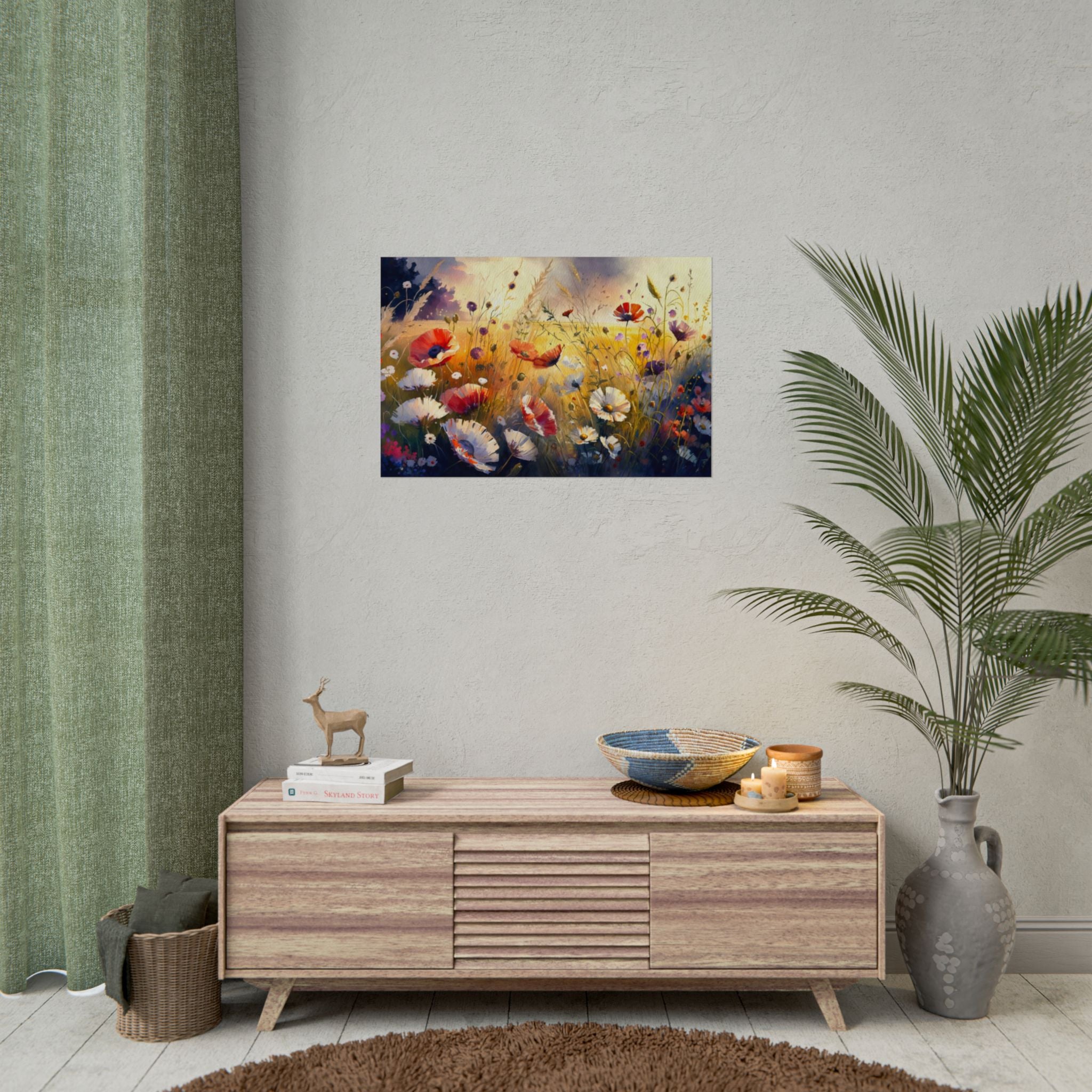 wild-flower-market-poster-wall-decor-floral-home-decor-vintage-botanical-landscape-farm-house-wall-art-field-of-flowers-print