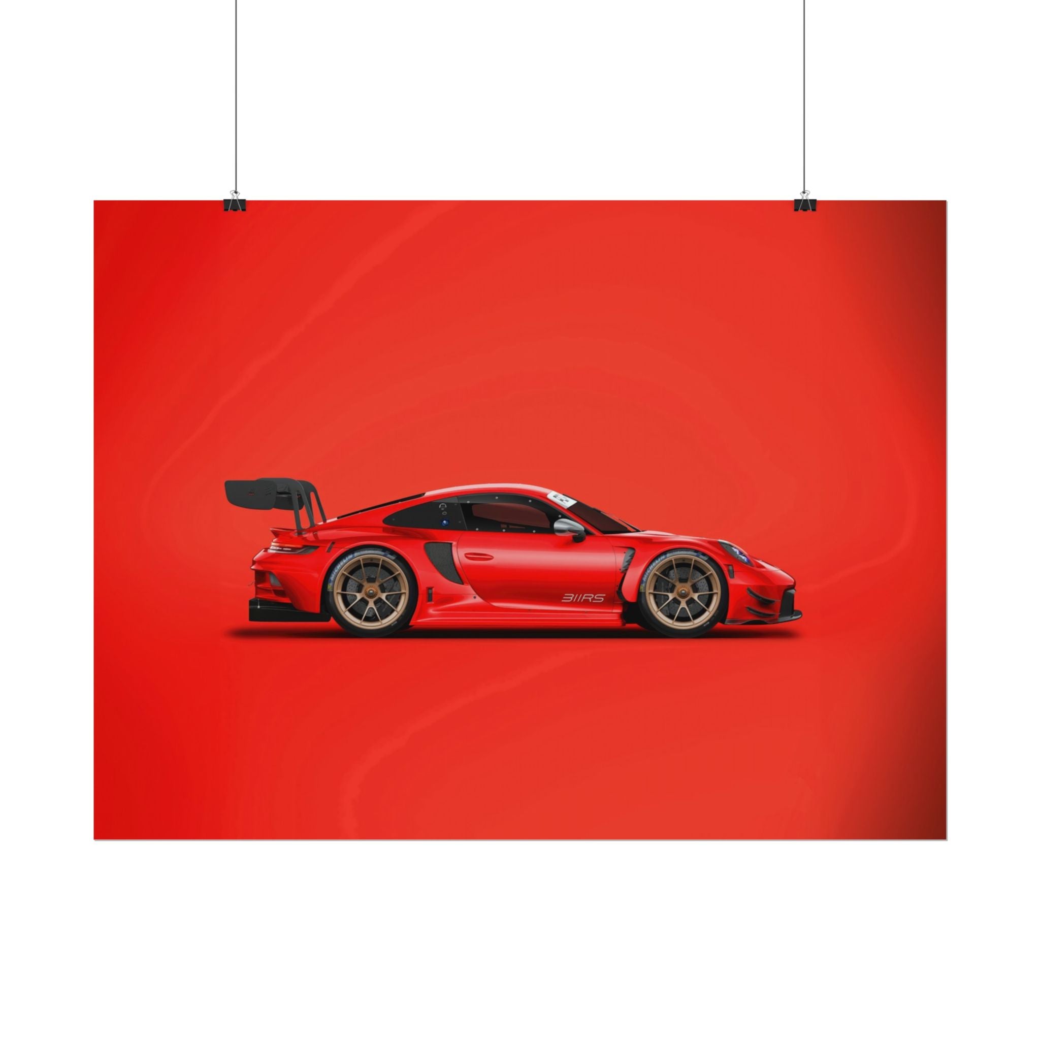 poster-print-wall-art-porsche-911-red-gt3r-red-supercar-poster-porsche-decor-rolled-poster-wall-art-hypercars-wall-decor