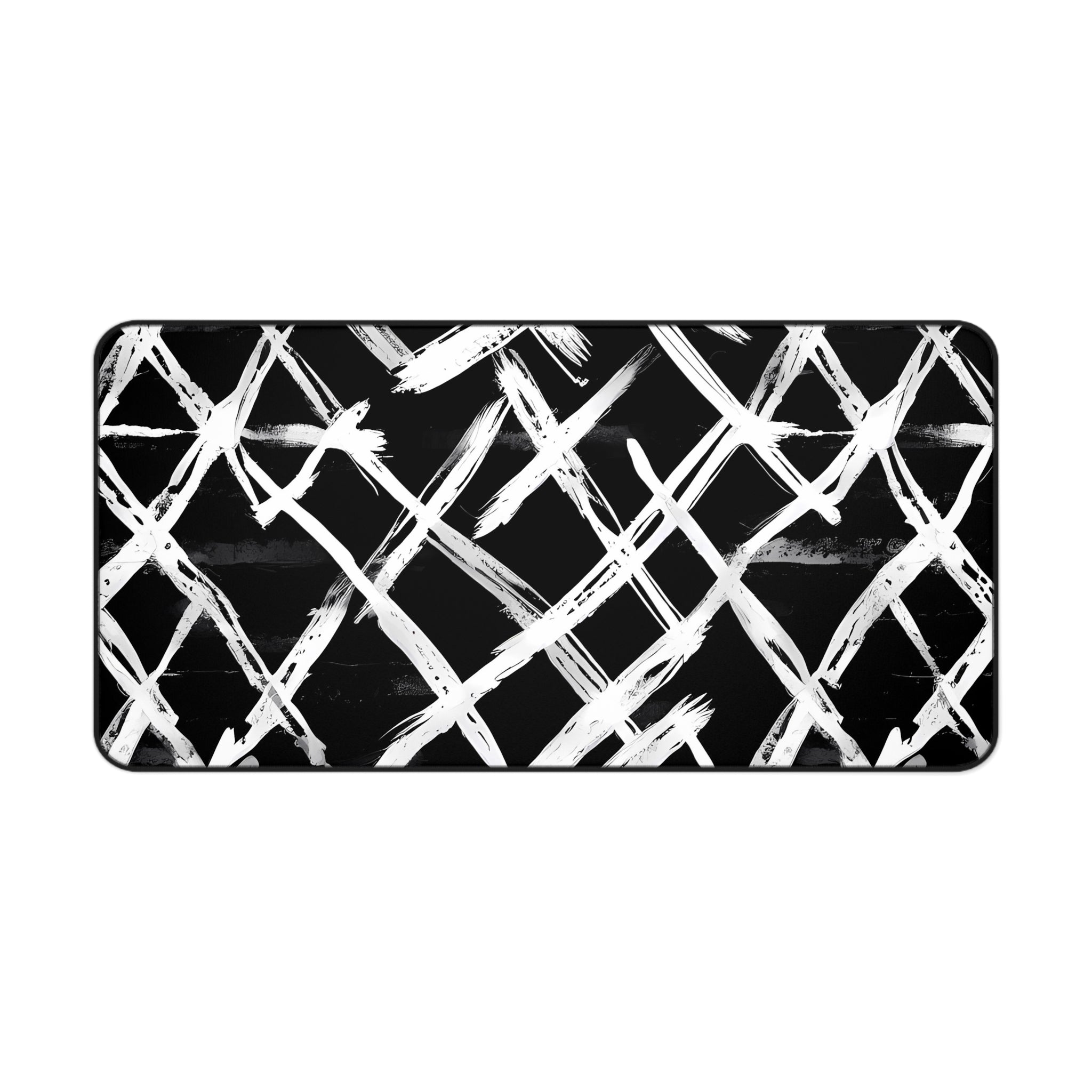 monochrome-mouse-pad-stylish-black-and-white-desk-mat-sleek-black-and-white-desk-pad-modern-minimalist-mouse-pad