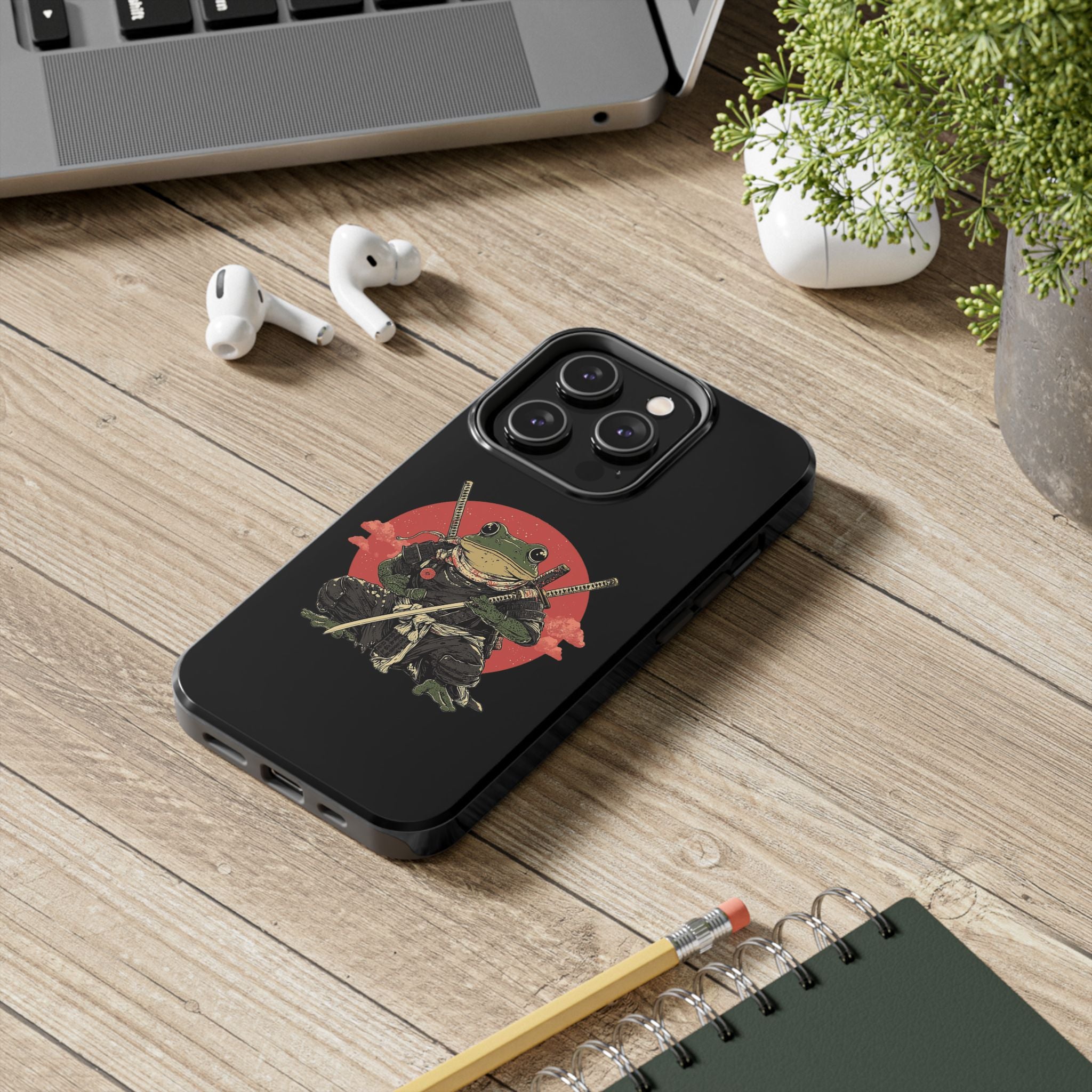 retro-vintage-ninja-frog-iphone-tough-case-red-sun-japanese-samurai-frog-design-ninja-warrior-black-iphone-hard-cover