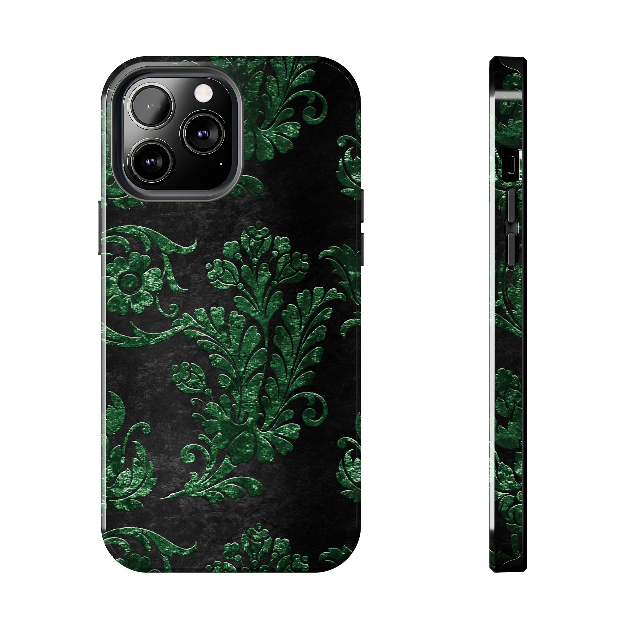 embossed-emerald-velvet-tough-iphone-case-protective-iphone-cover-heavy-duty-iphone-case-rugged-phone-case-durable-smartphone