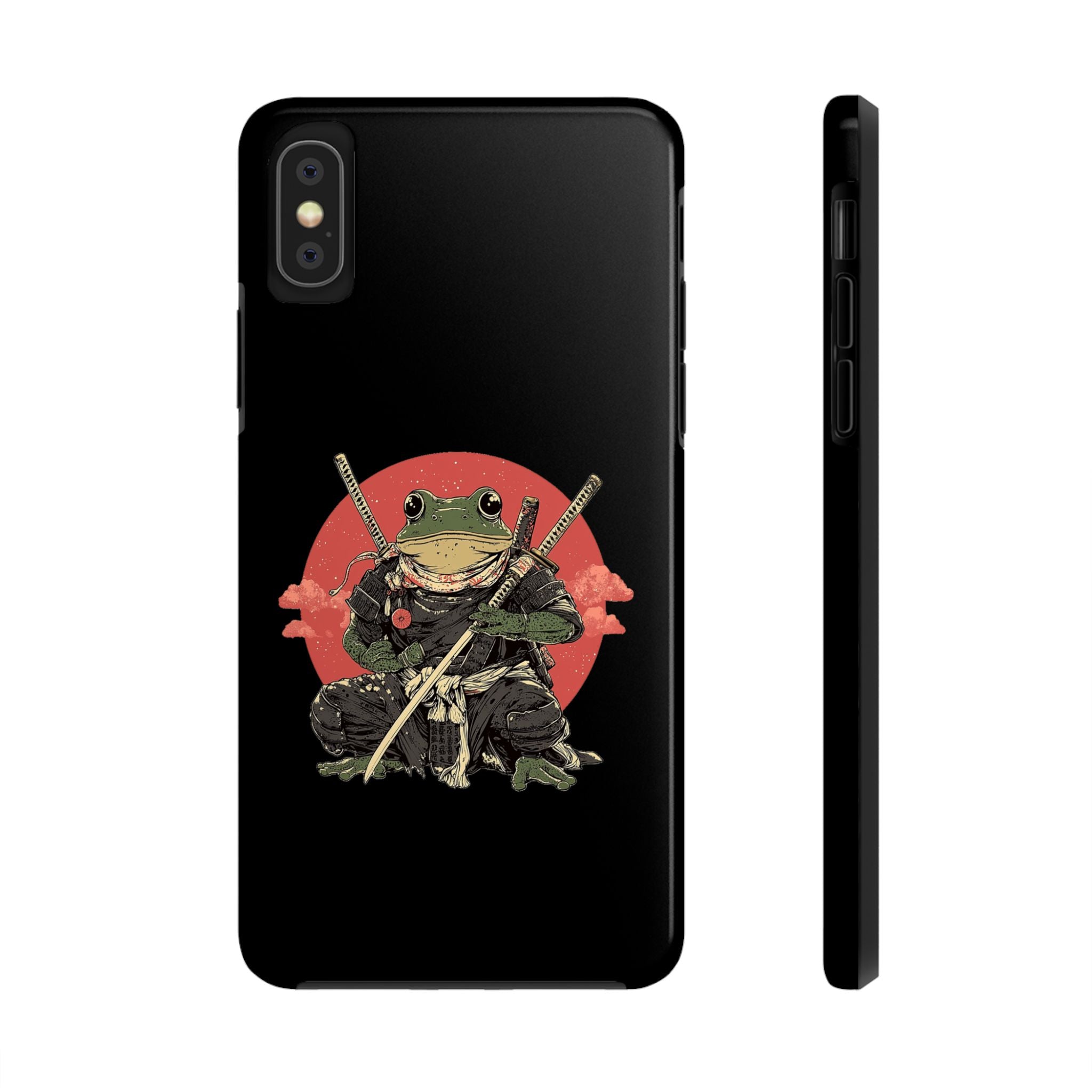retro-vintage-ninja-frog-iphone-tough-case-red-sun-japanese-samurai-frog-design-ninja-warrior-black-iphone-hard-cover