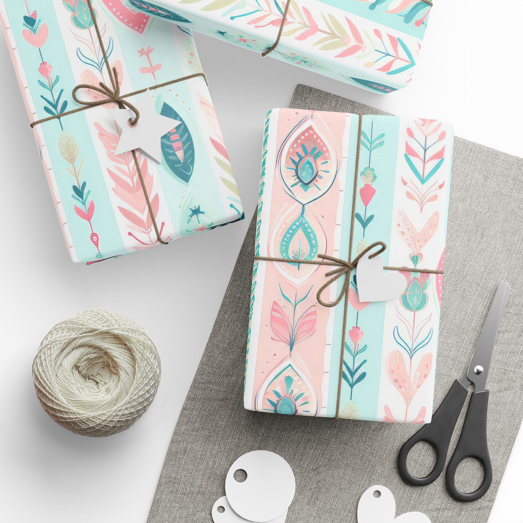 boho-wrapping-papers-pastel-gift-wrap-roll-for-birthday-unique-bohemian-design-holiday-present-wrap-scandinavian-style-packag