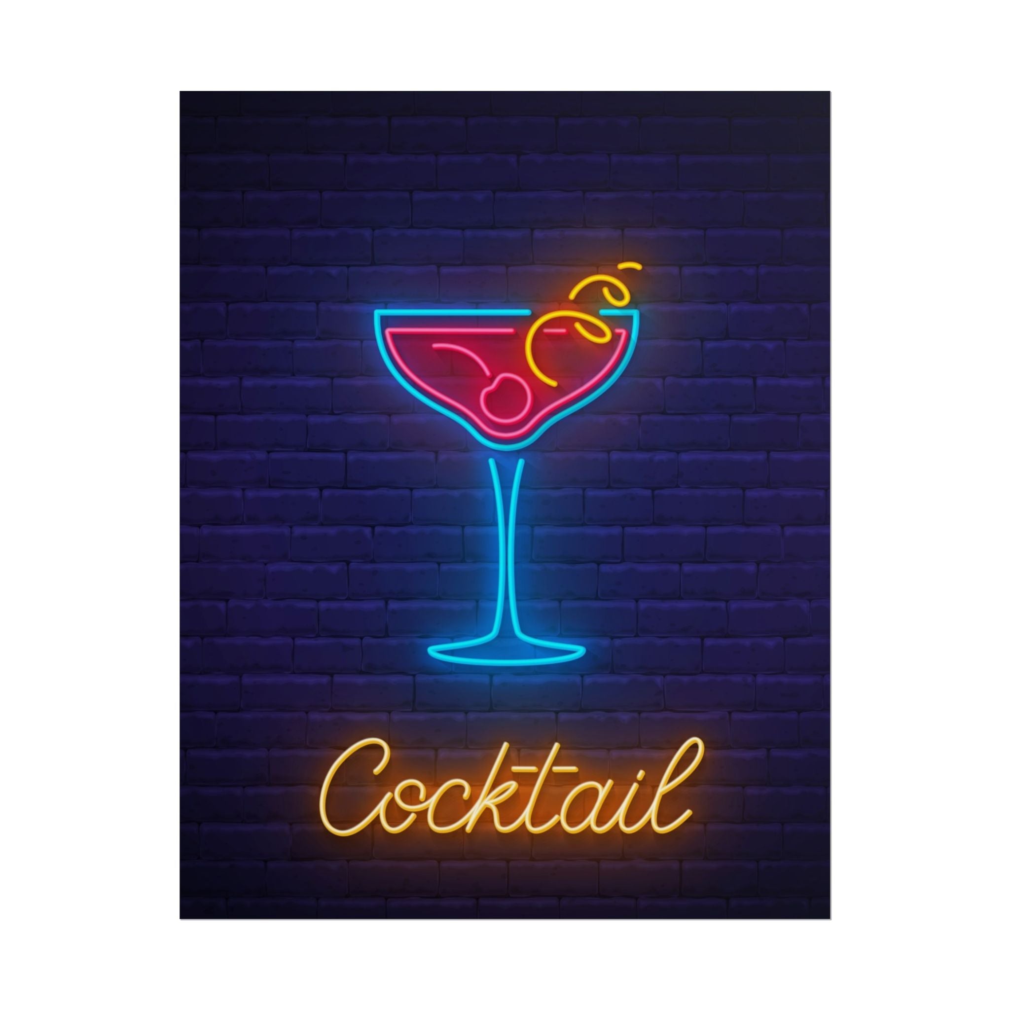 cocktail-neon-martini-poster-wall-art-decor-large-poster-artwork-cocktail-print-bar-decor-kitchen-wall-art