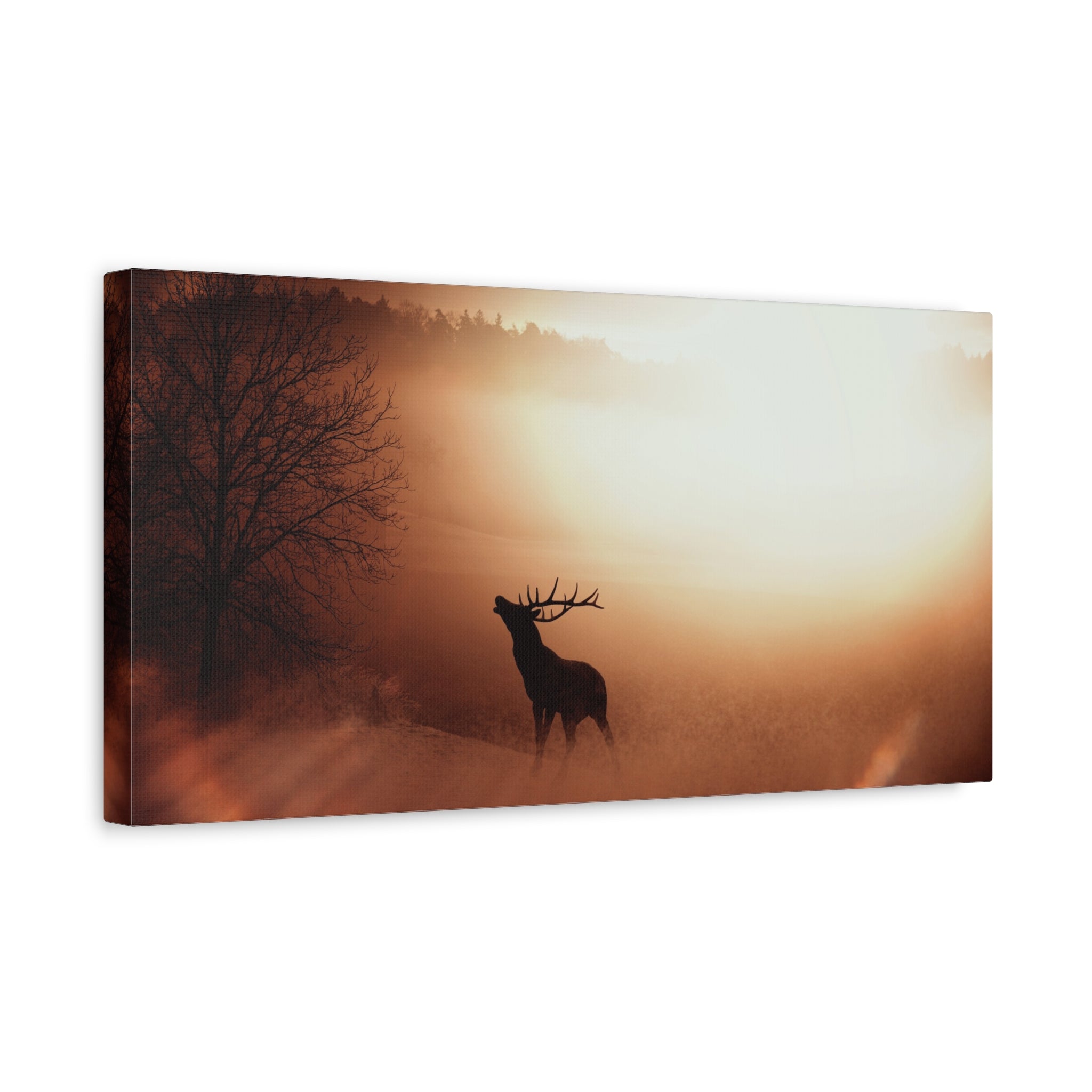 canvas-print-elk-in-forest-nature-home-decor-animal-wall-art-wildlife-decor-matte-stretched-canvas